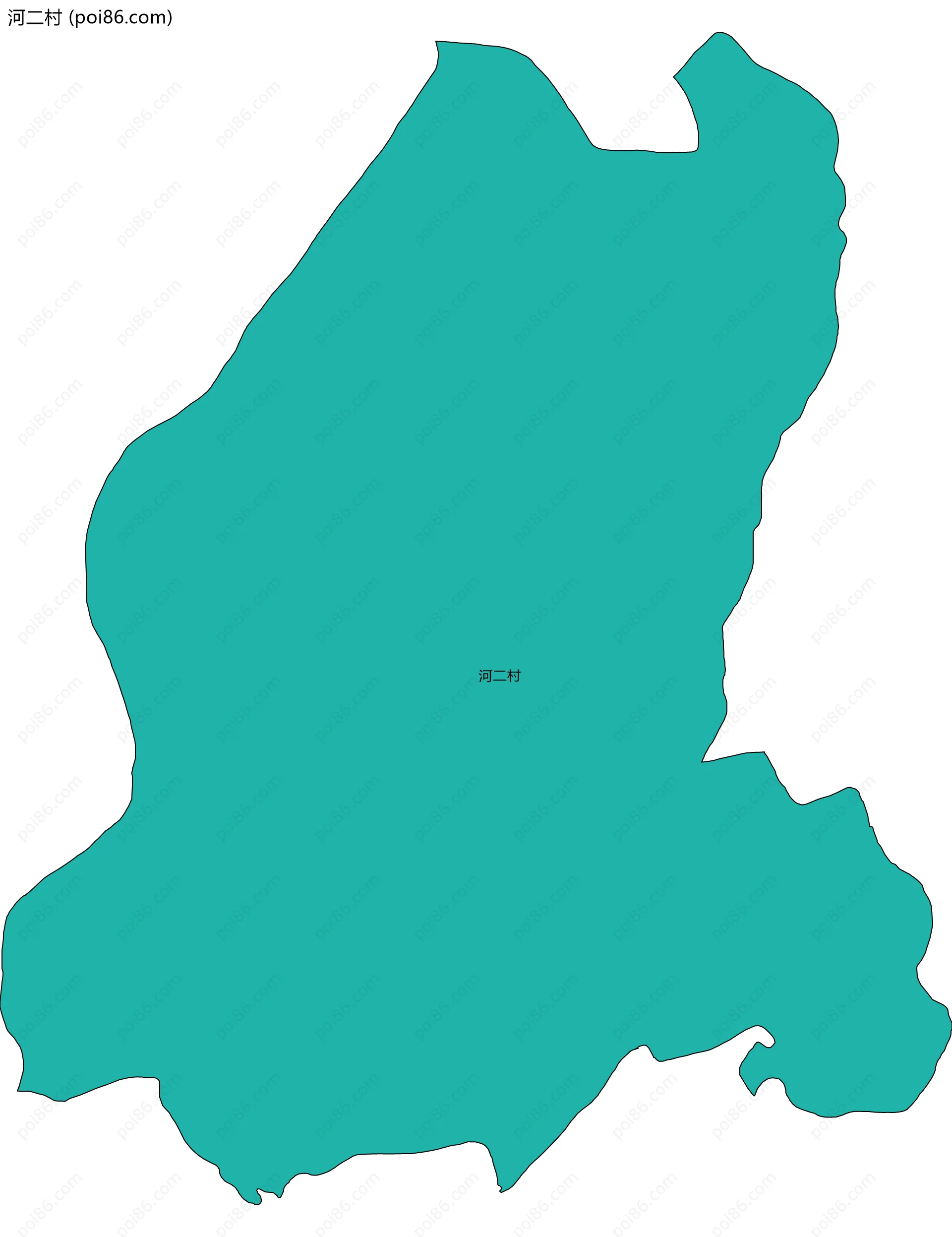 河二村边界地图