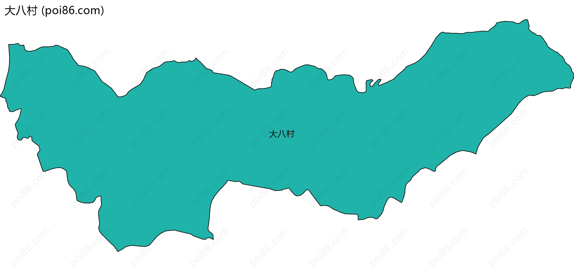 大八村边界地图