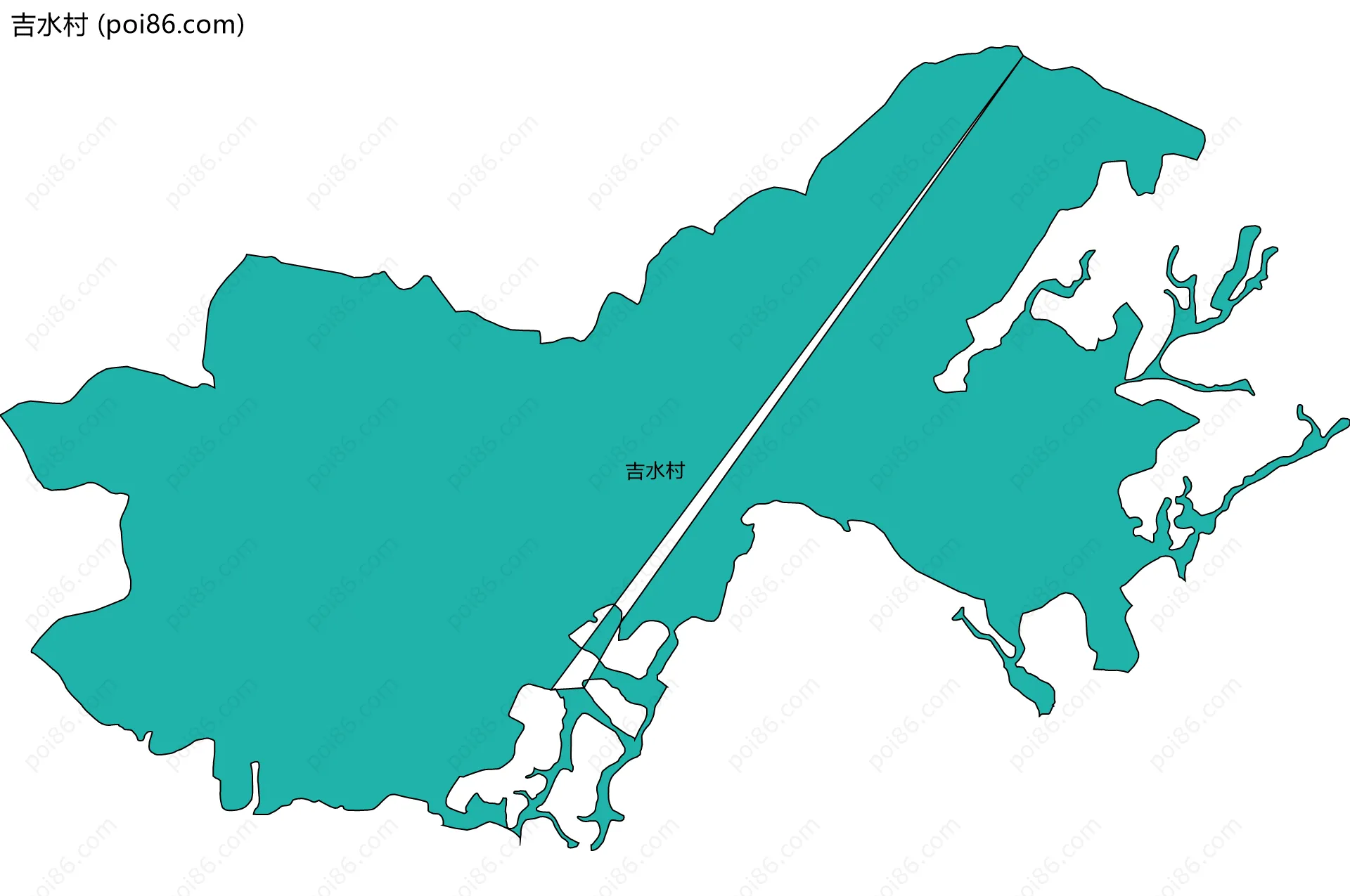 吉水村边界地图