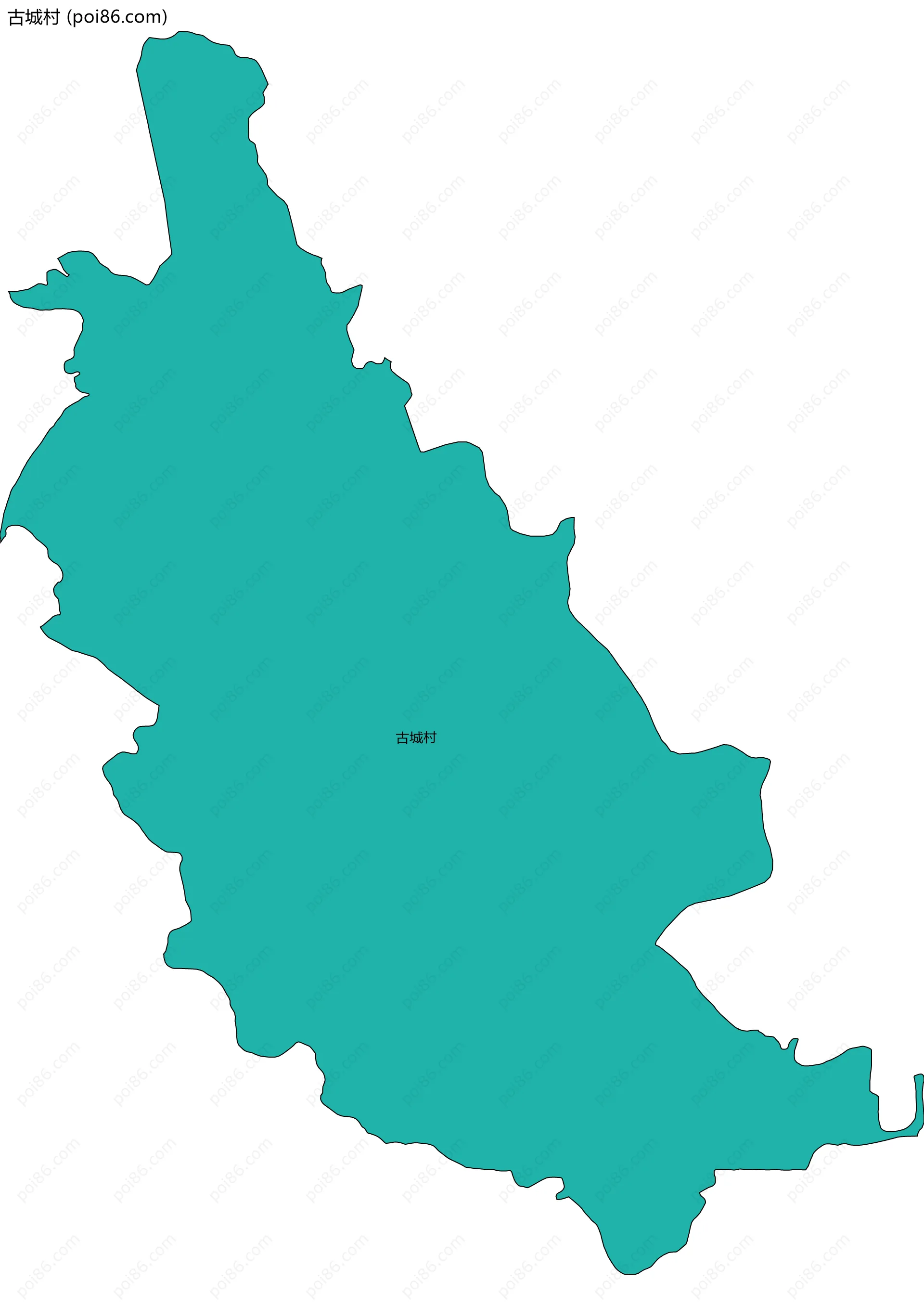 古城村边界地图