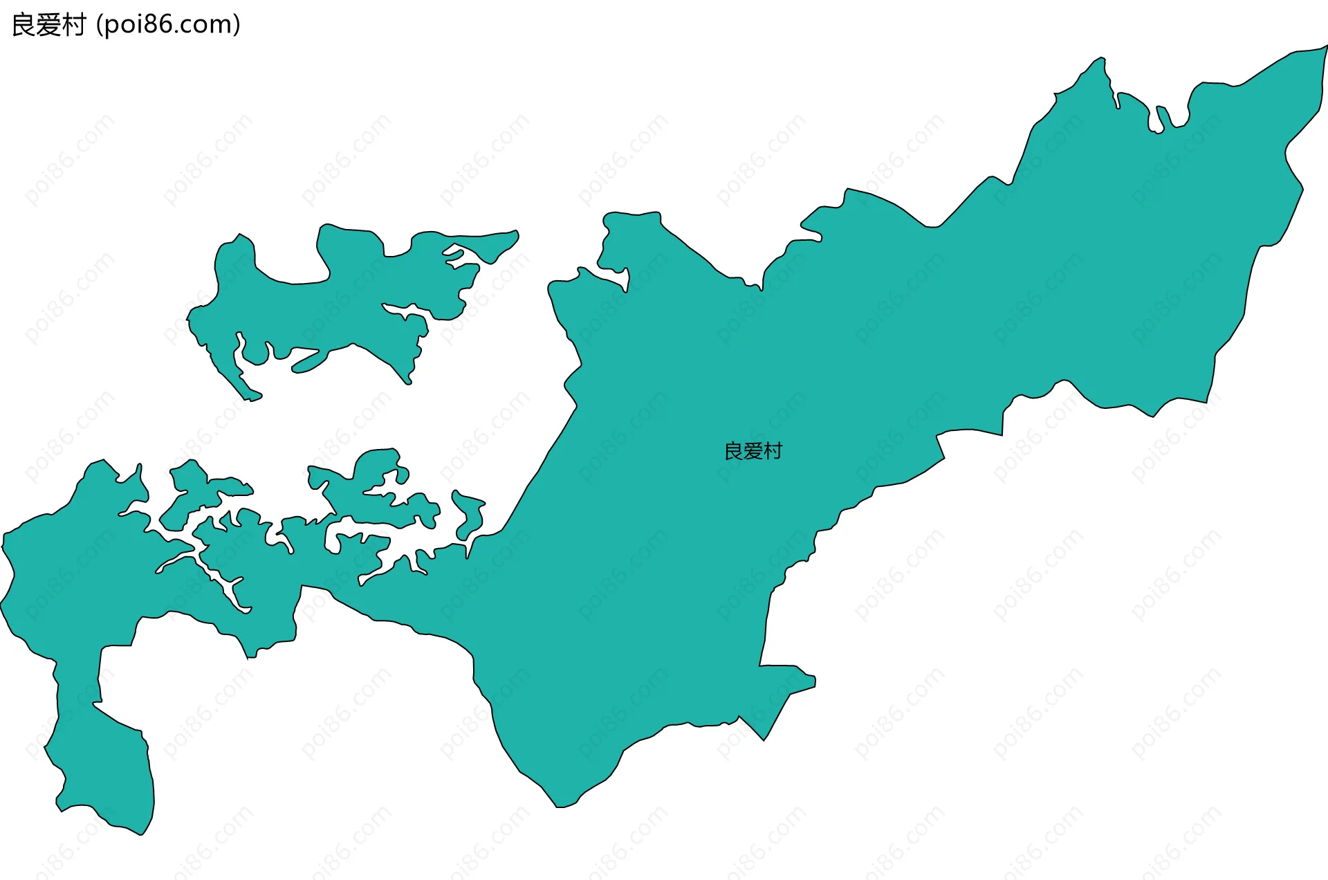 良爱村边界地图