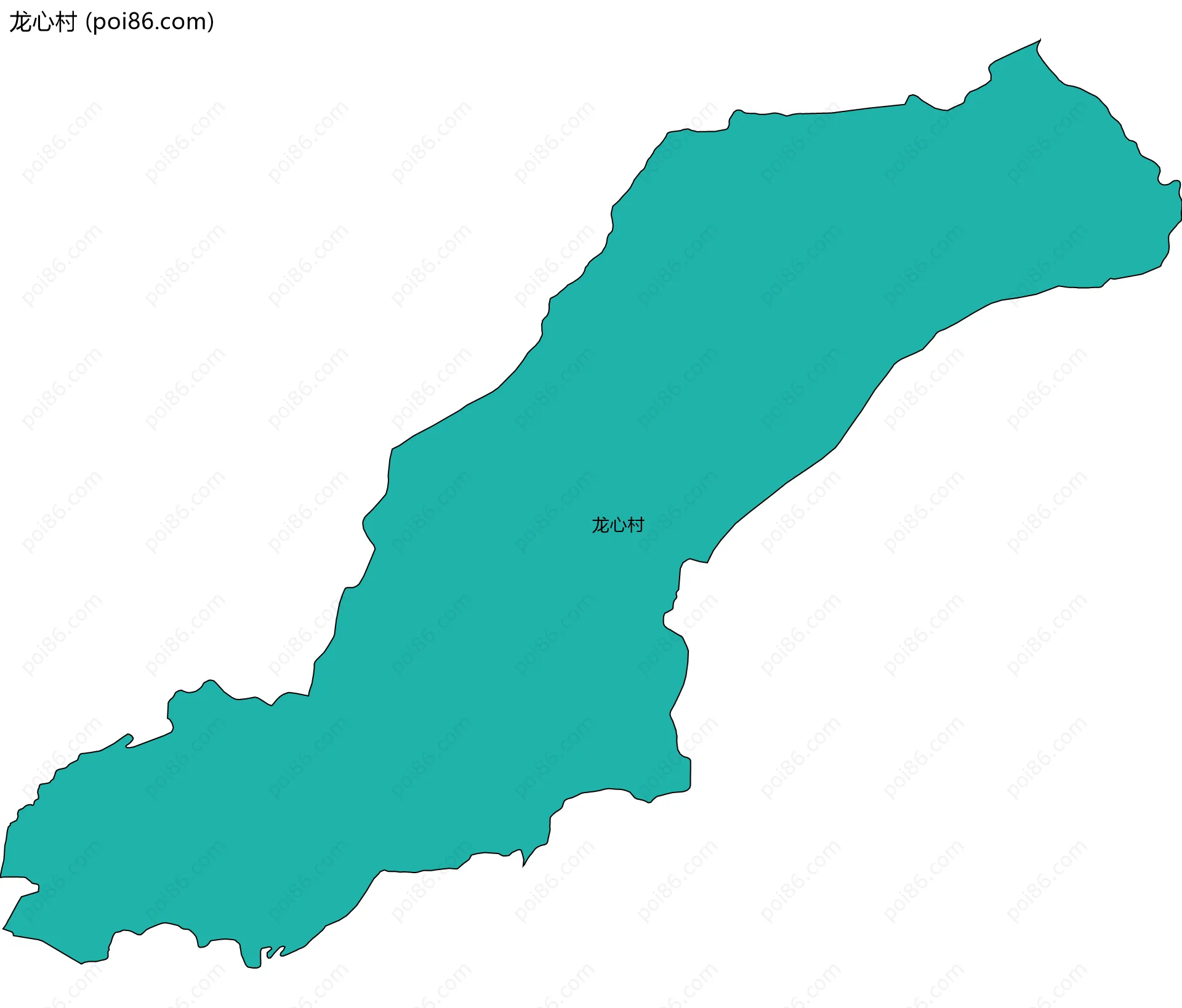 龙心村边界地图