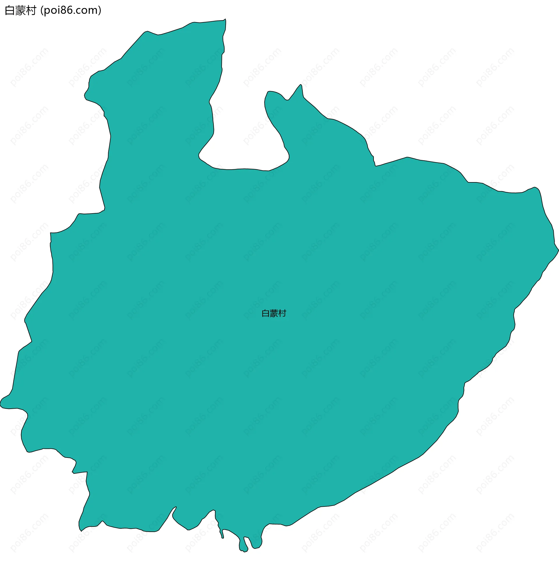 白蒙村边界地图