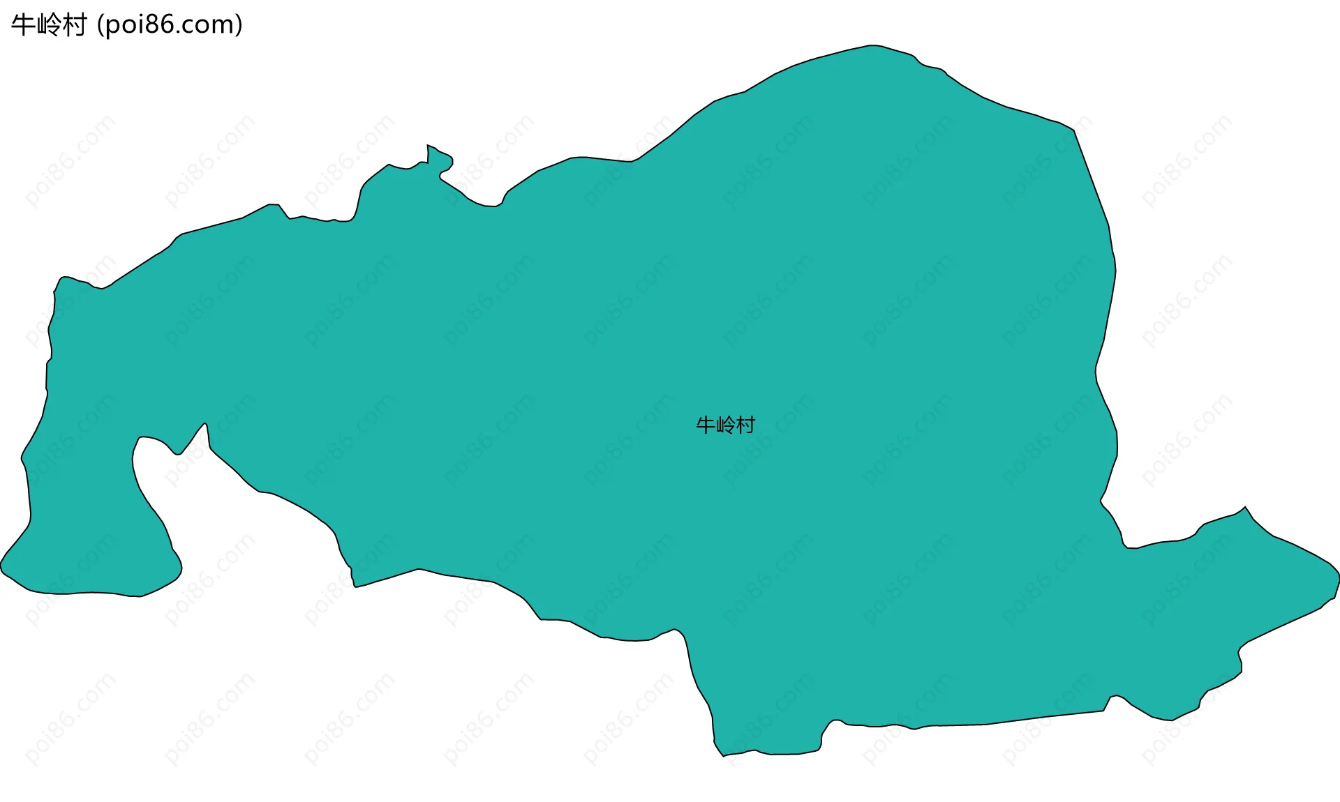 牛岭村边界地图