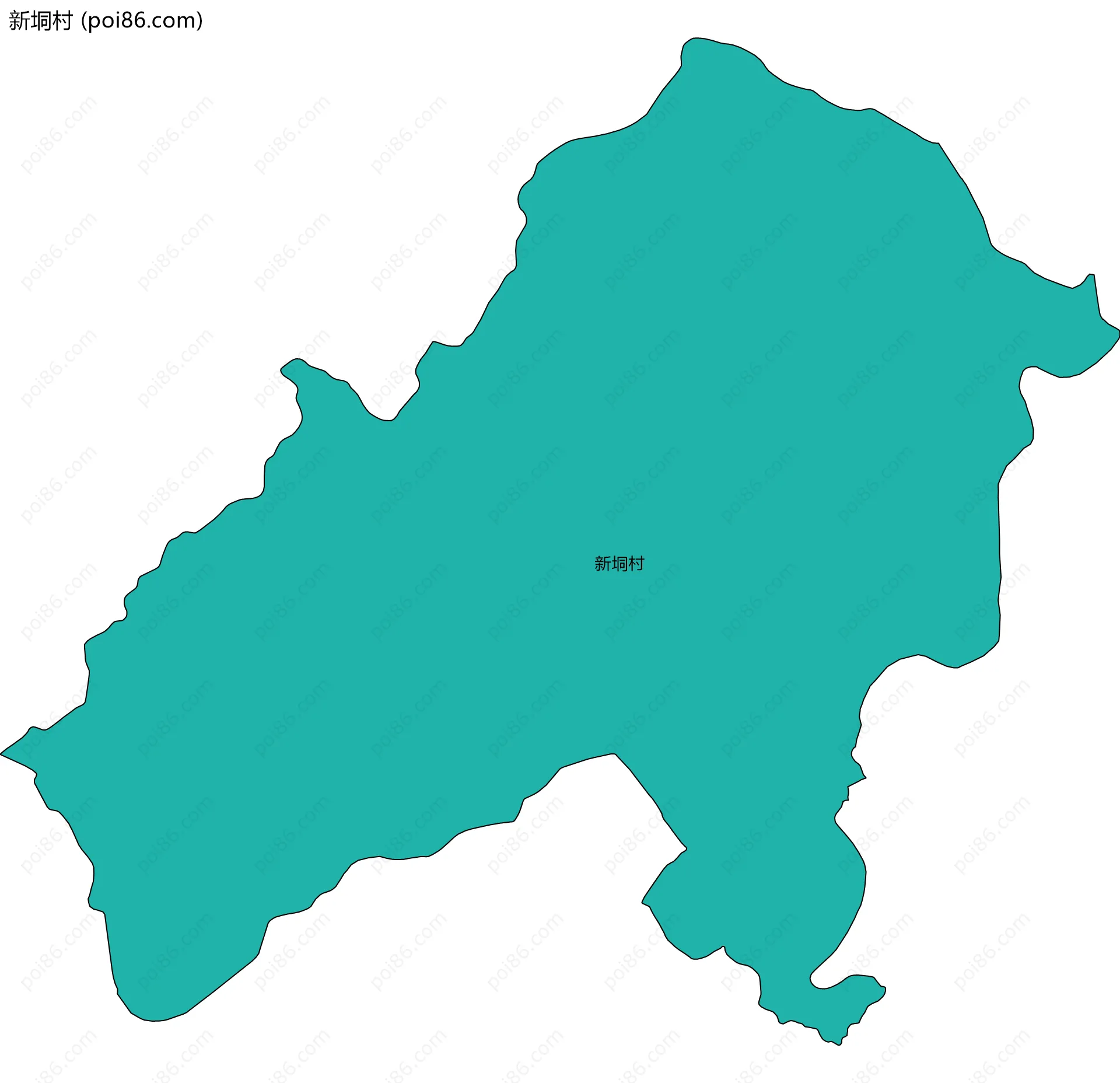 新垌村边界地图