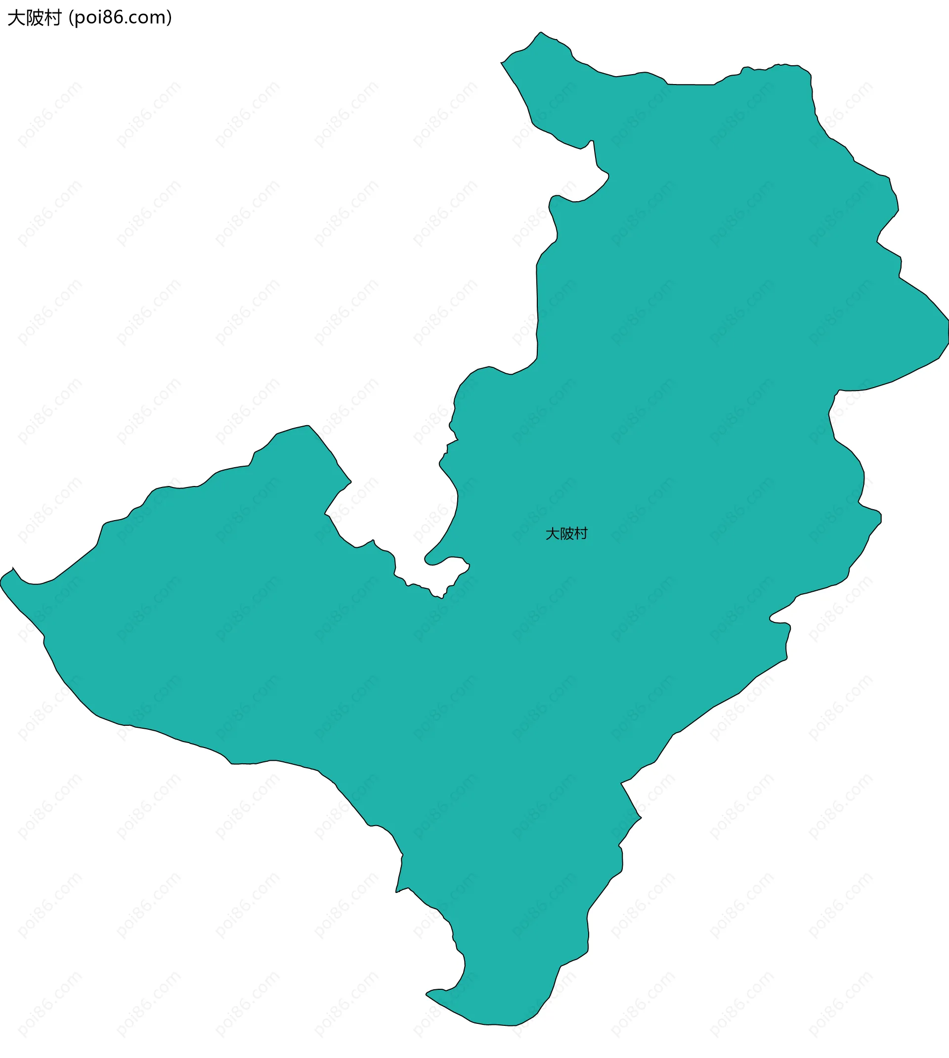 大陂村边界地图