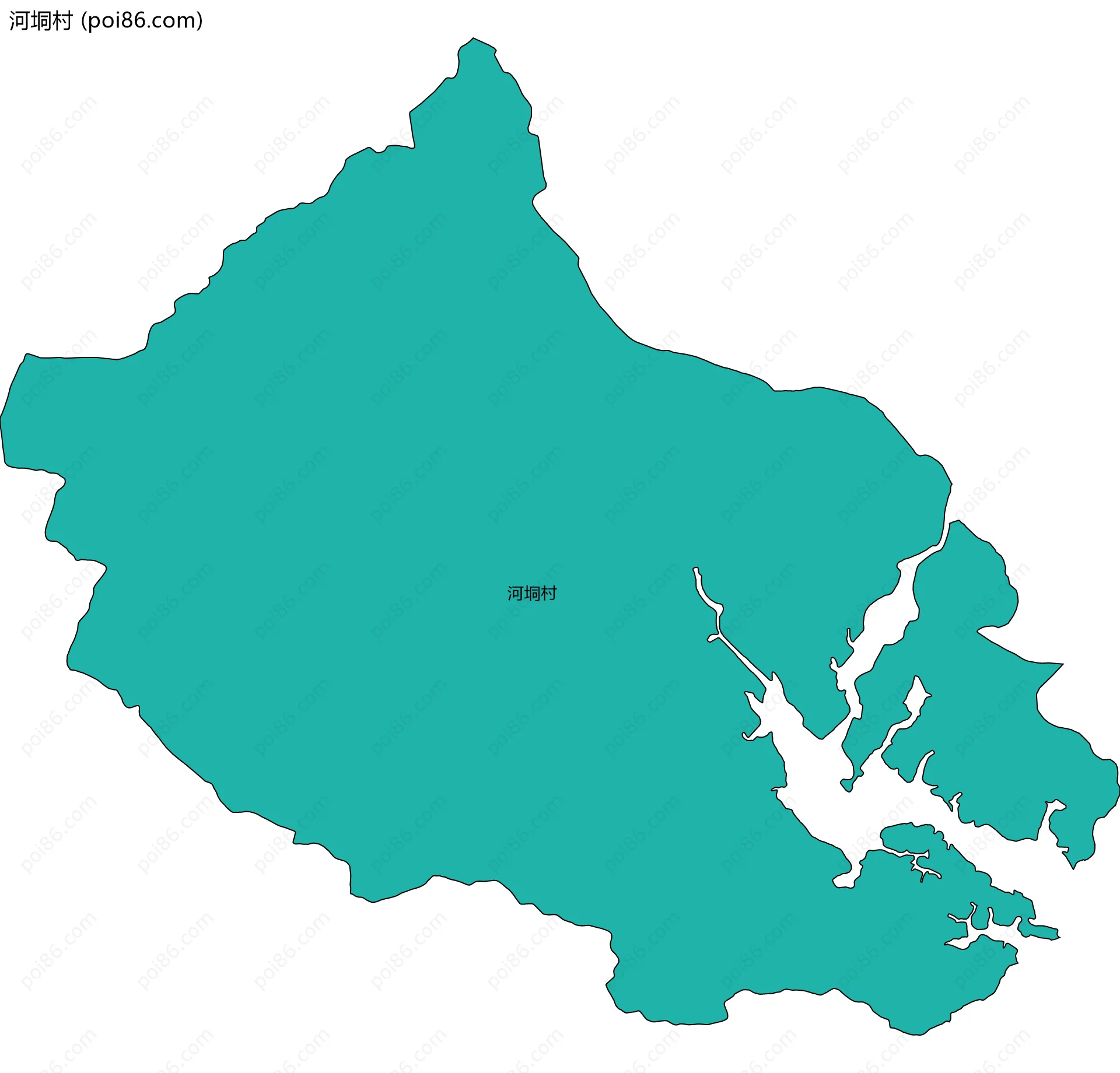 河垌村边界地图