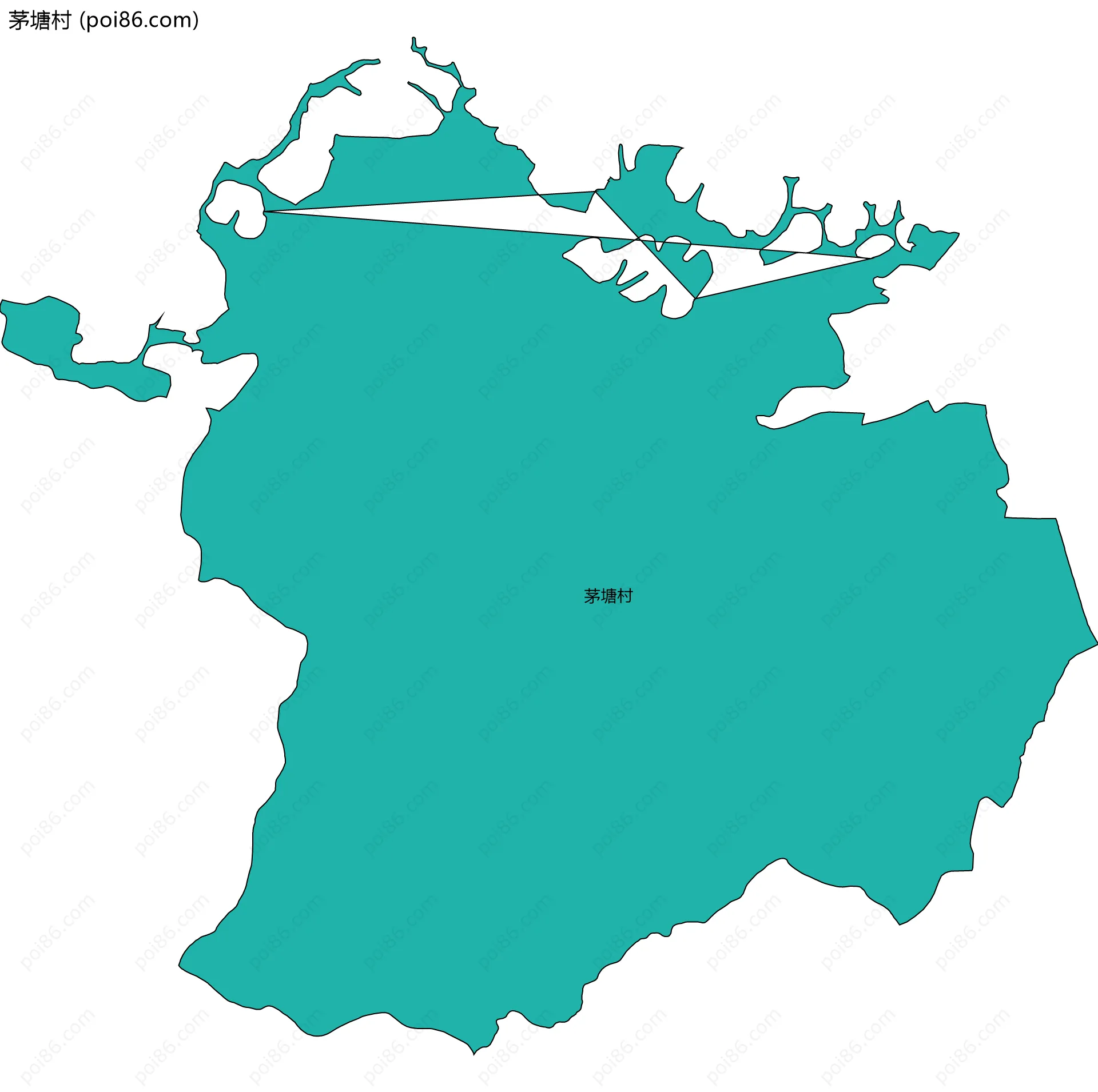 茅塘村边界地图