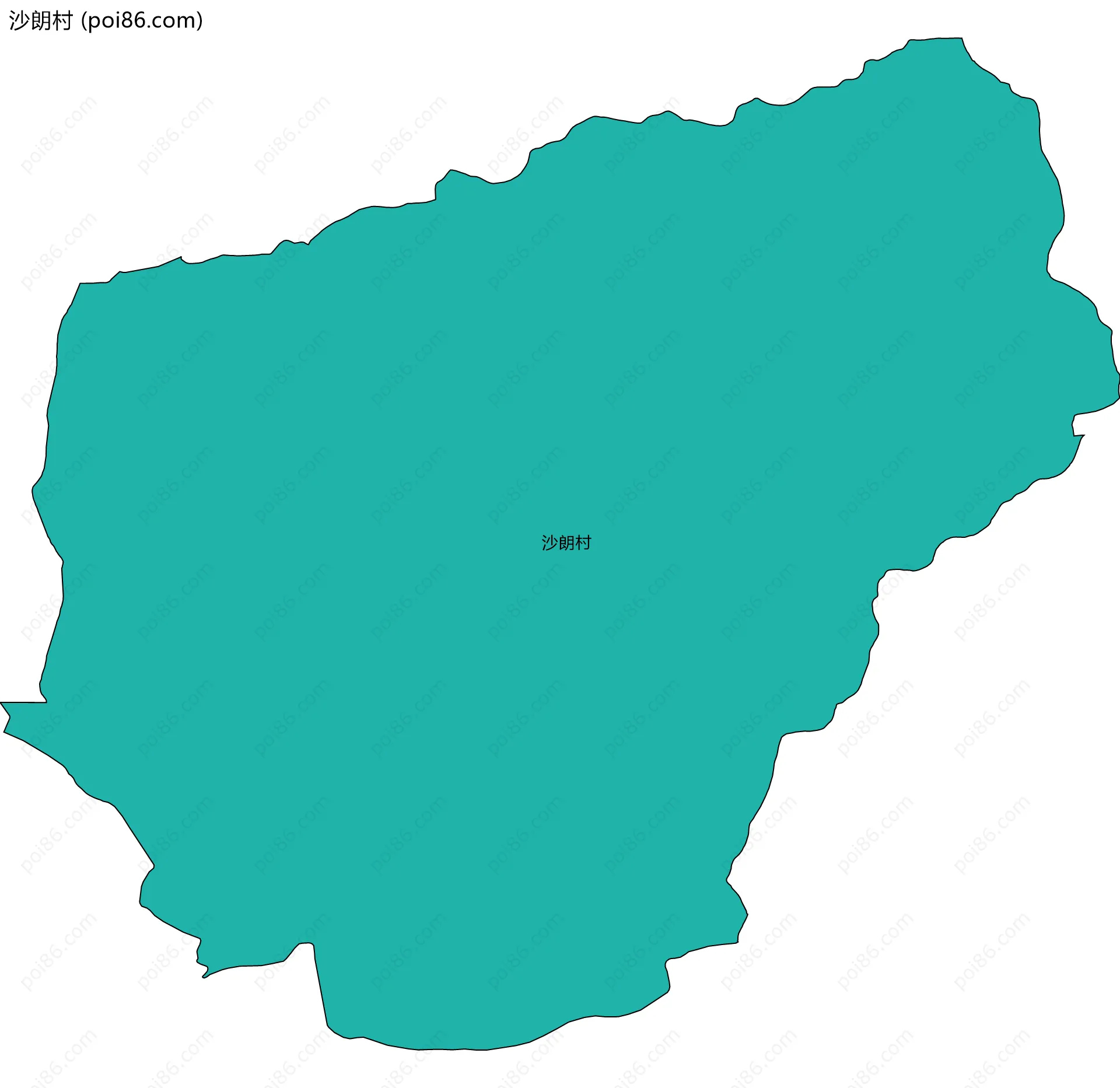 沙朗村边界地图