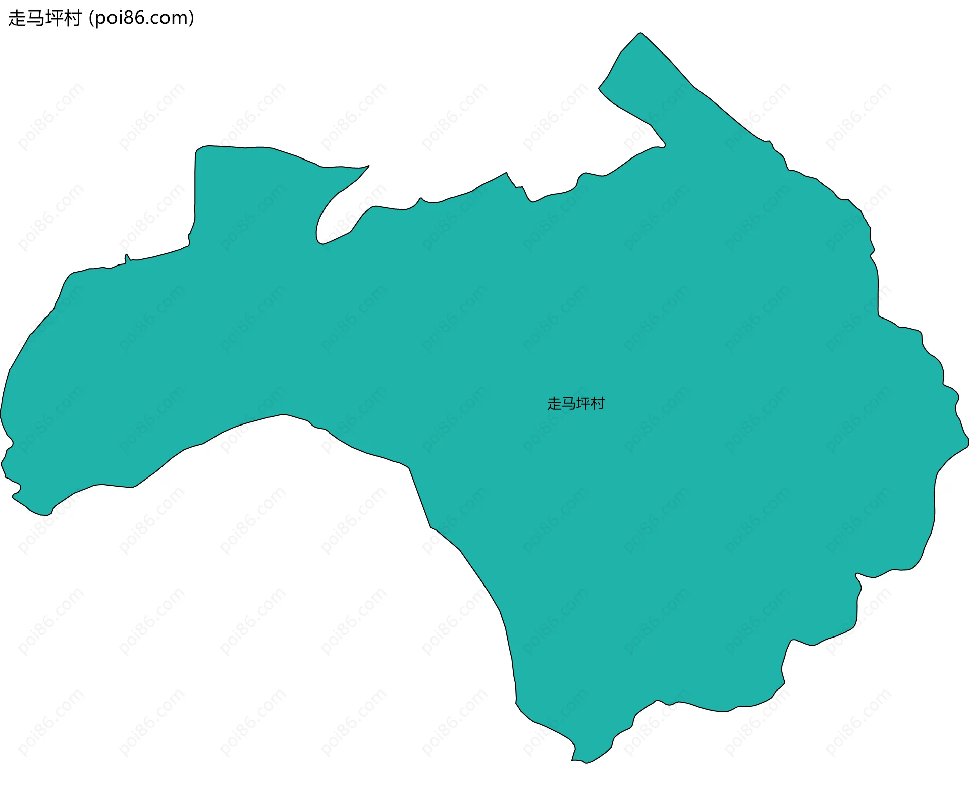 走马坪村边界地图