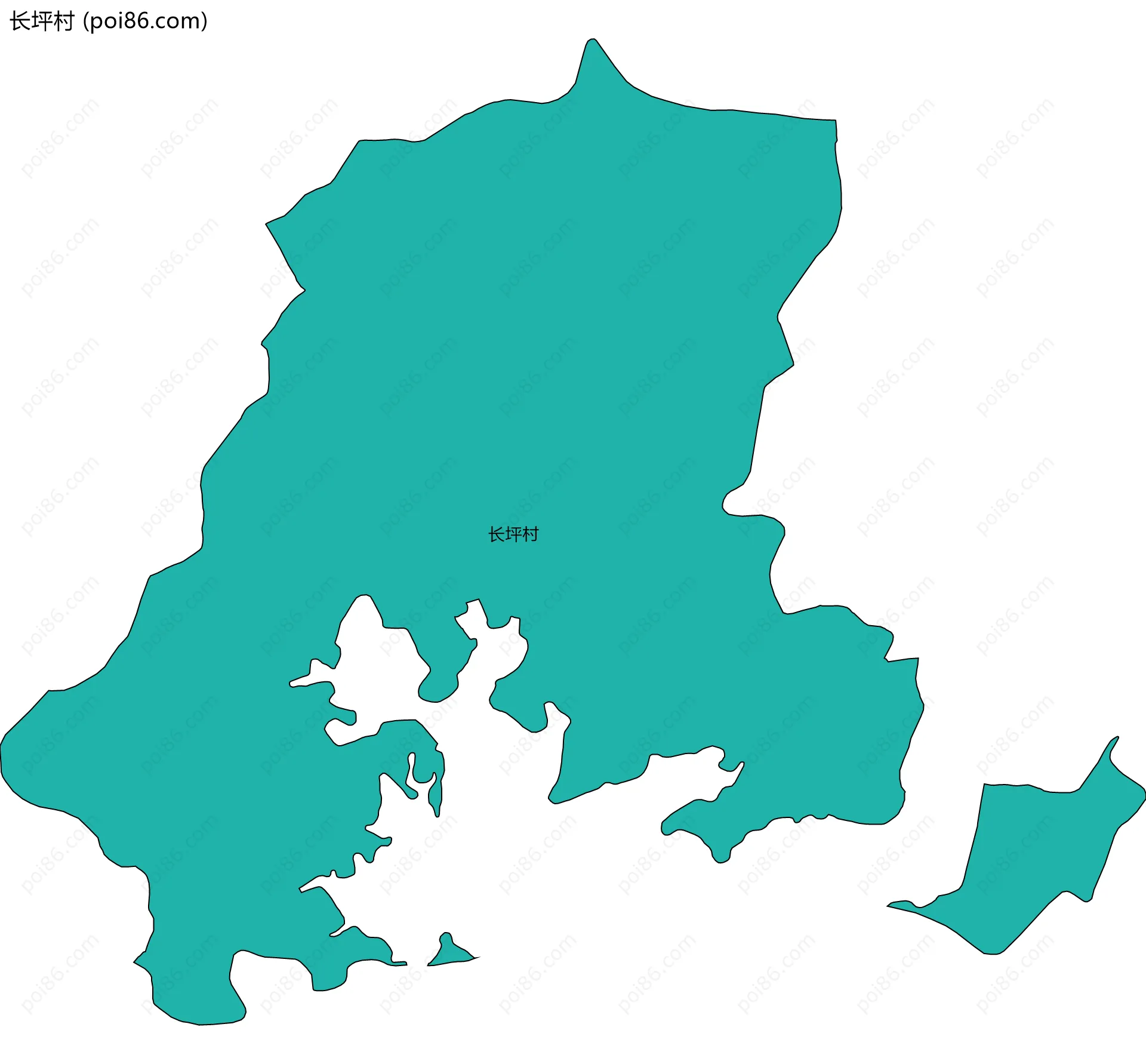 长坪村边界地图