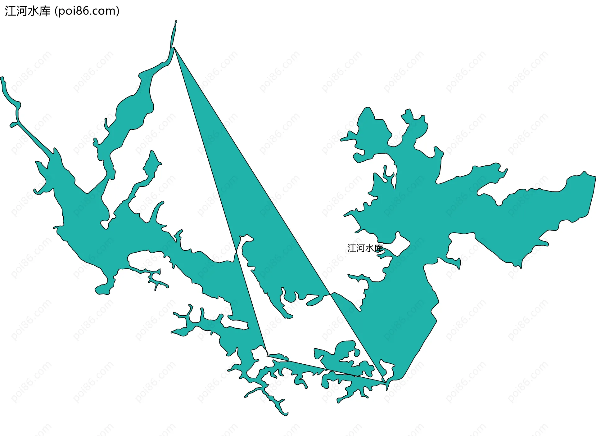 江河水库边界地图