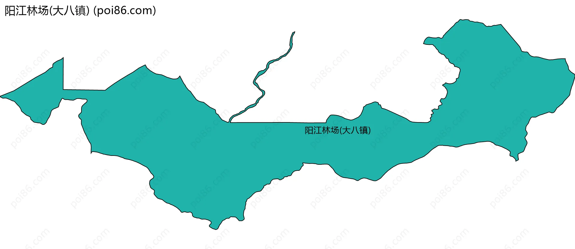 阳江林场(大八镇)边界地图