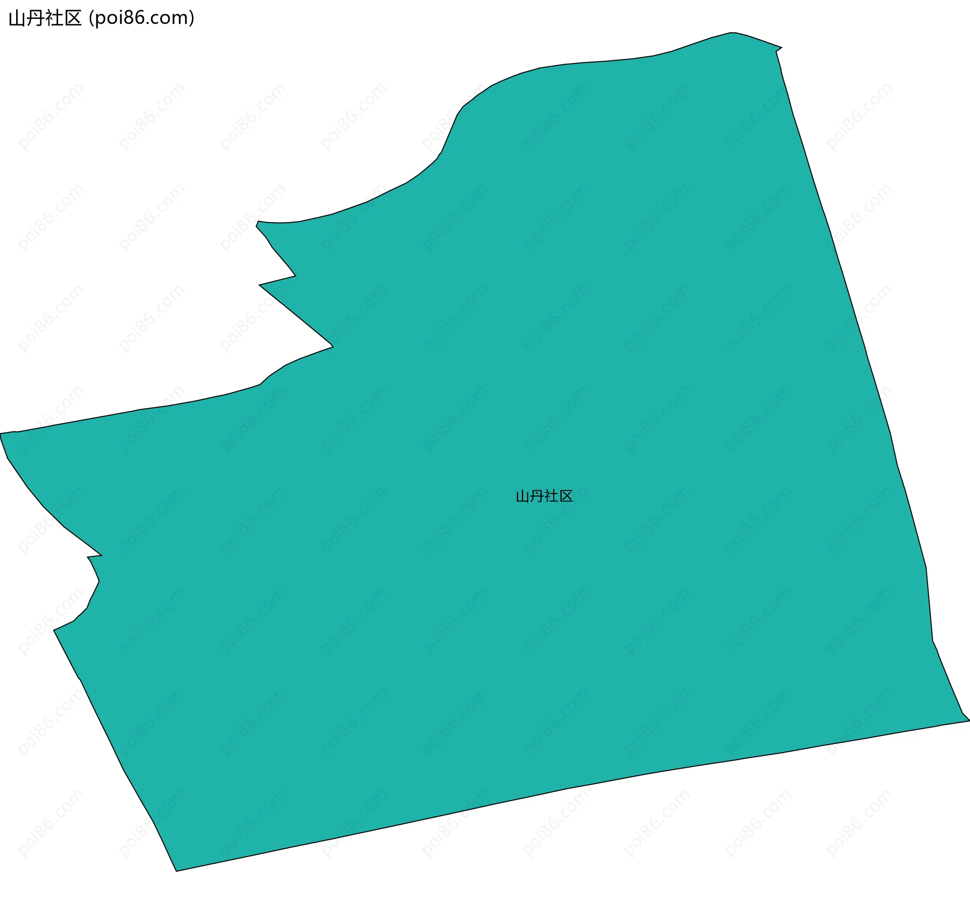 山丹社区边界地图