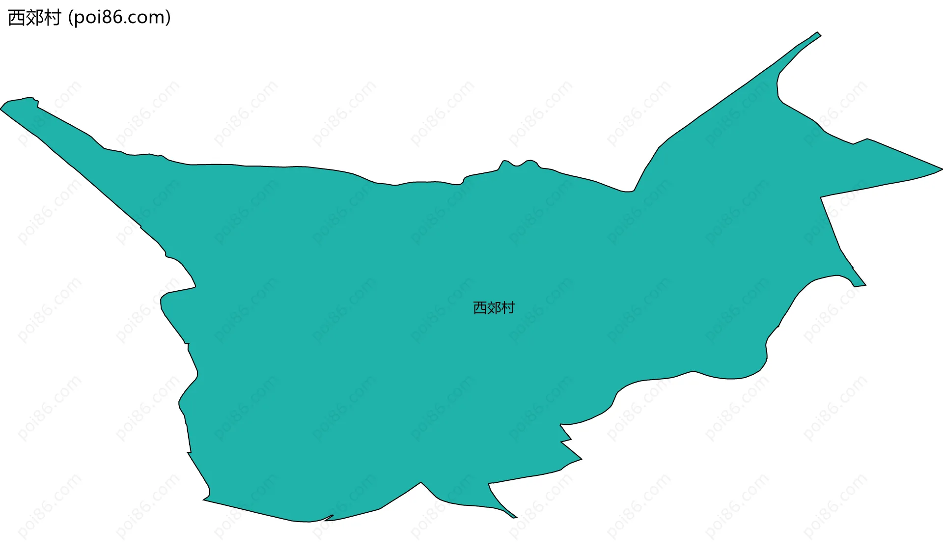 西郊村边界地图