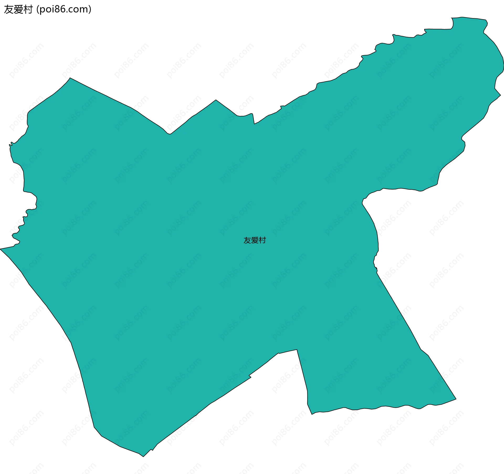 友爱村边界地图