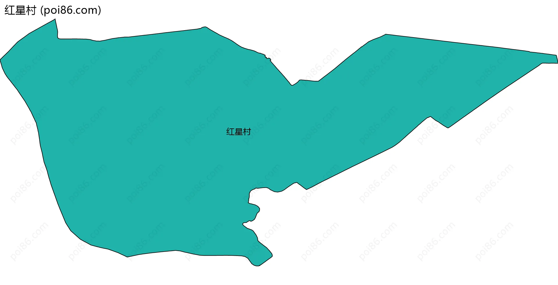 红星村边界地图