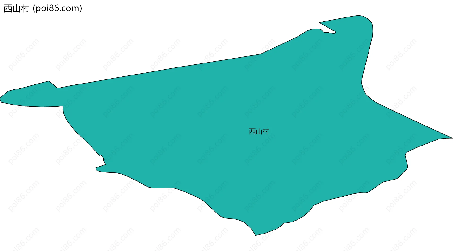 西山村边界地图