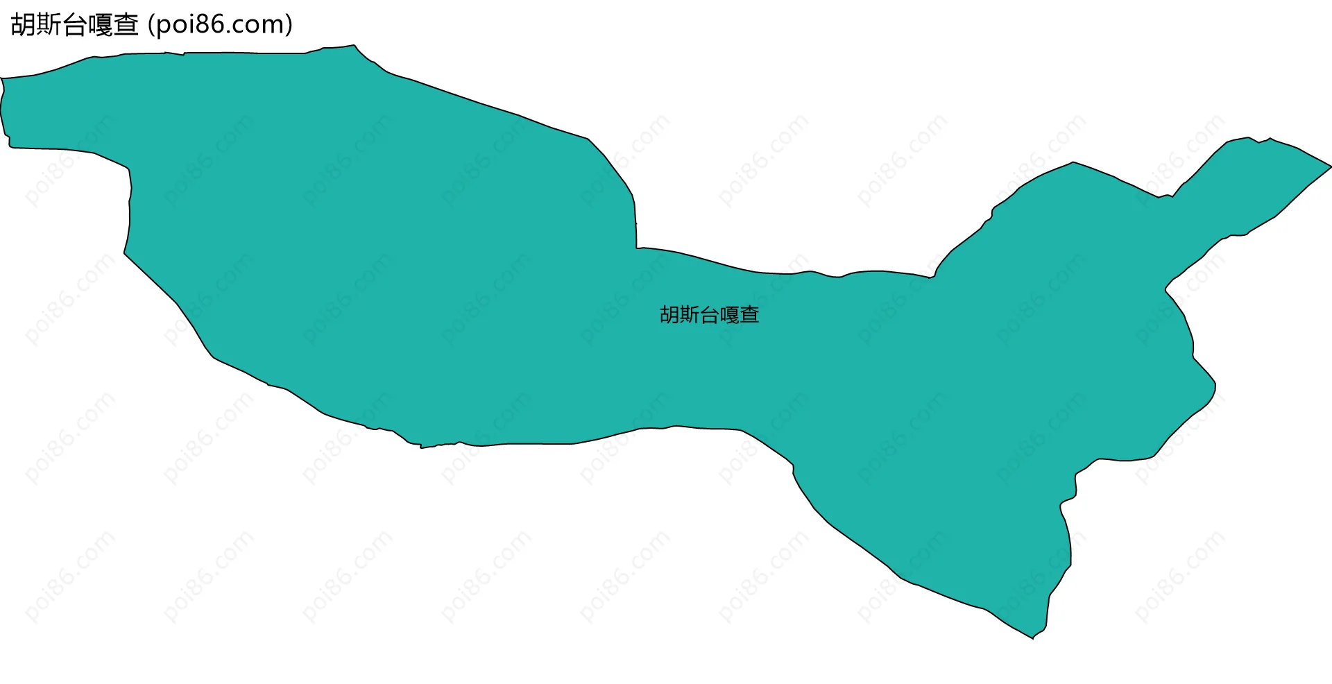 胡斯台嘎查边界地图