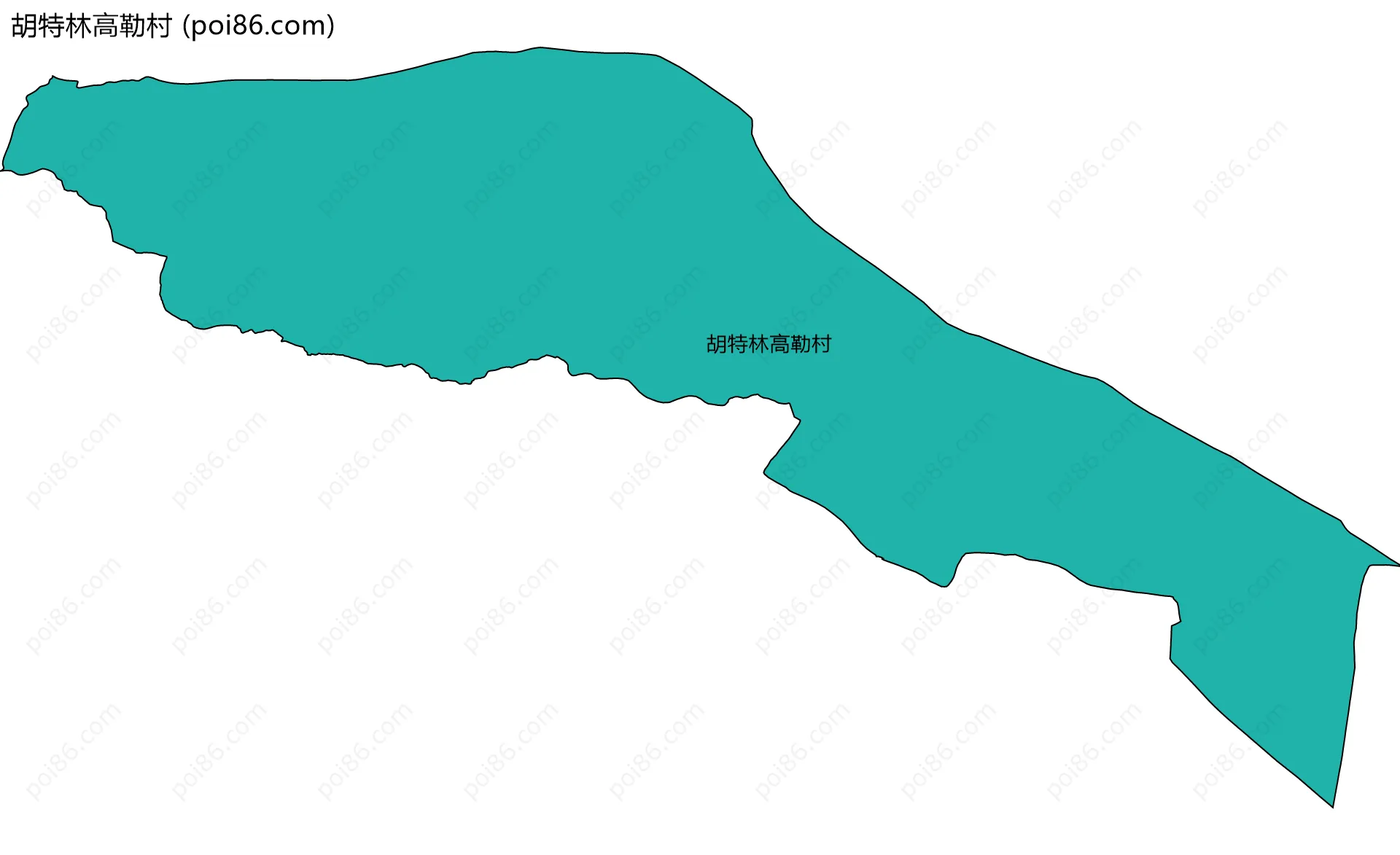 胡特林高勒村边界地图