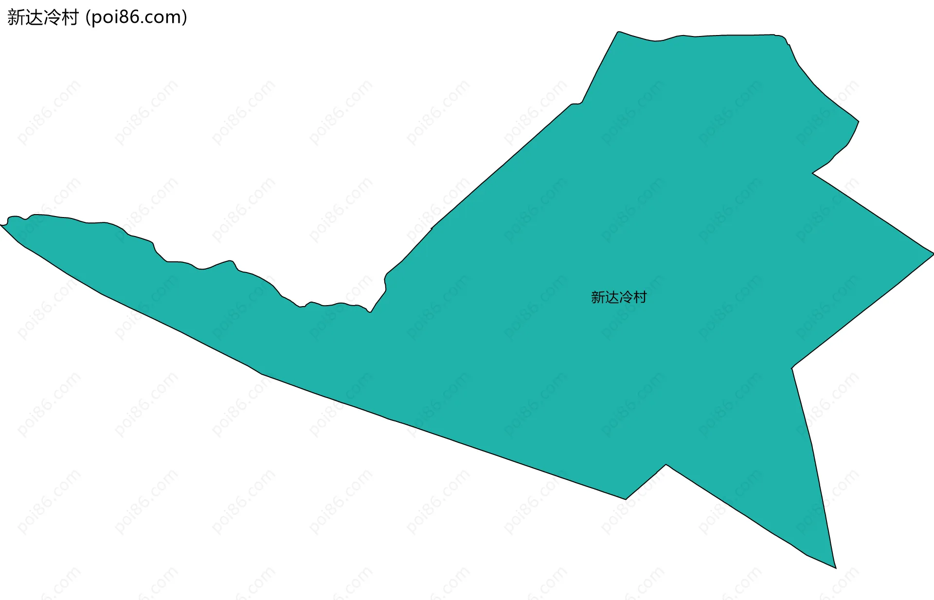 新达冷村边界地图