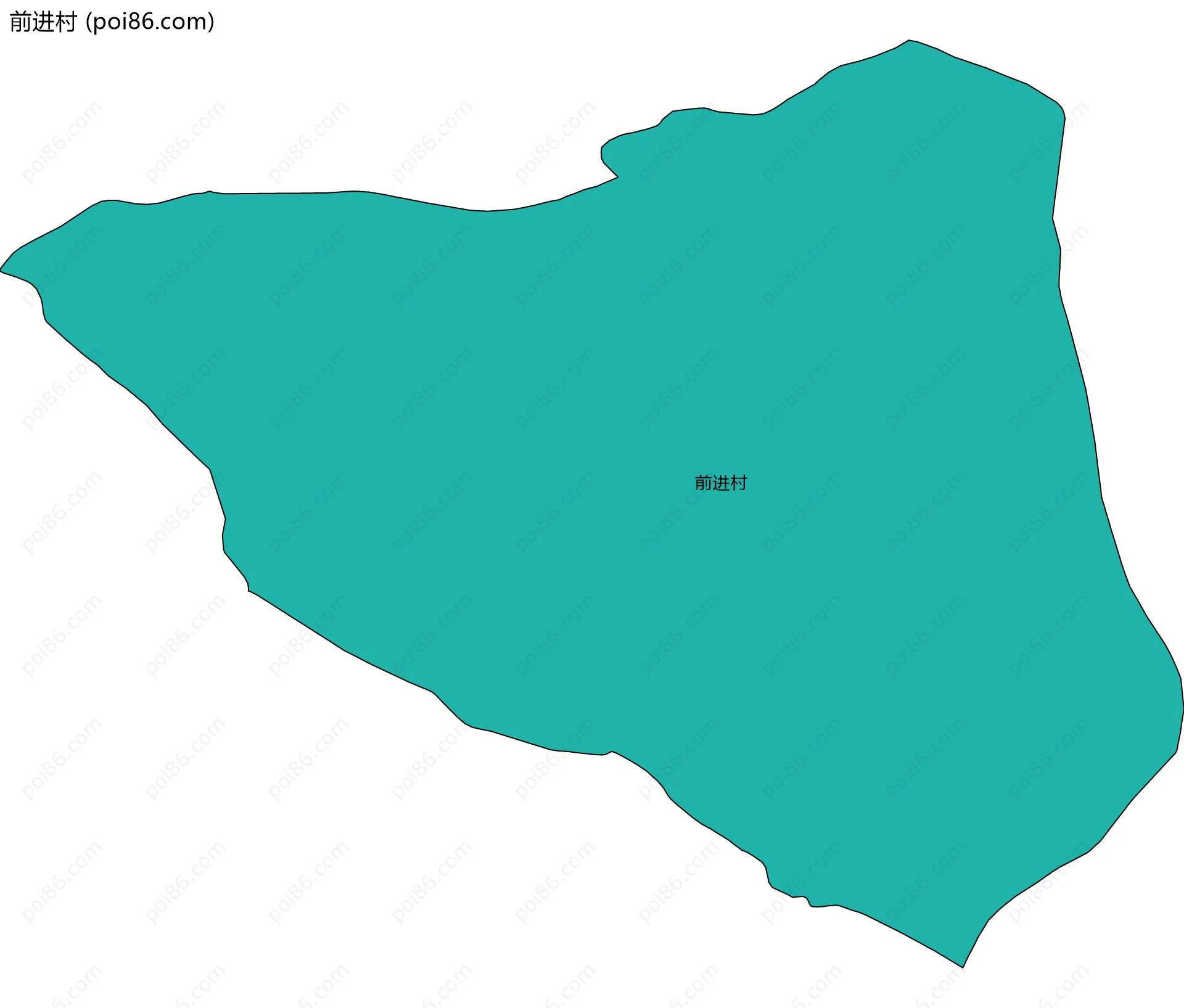 前进村边界地图