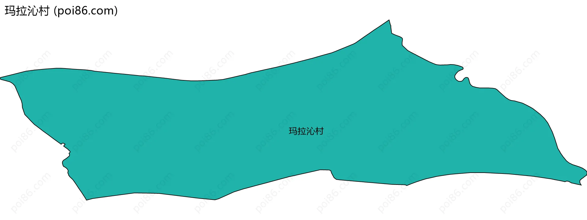 玛拉沁村边界地图