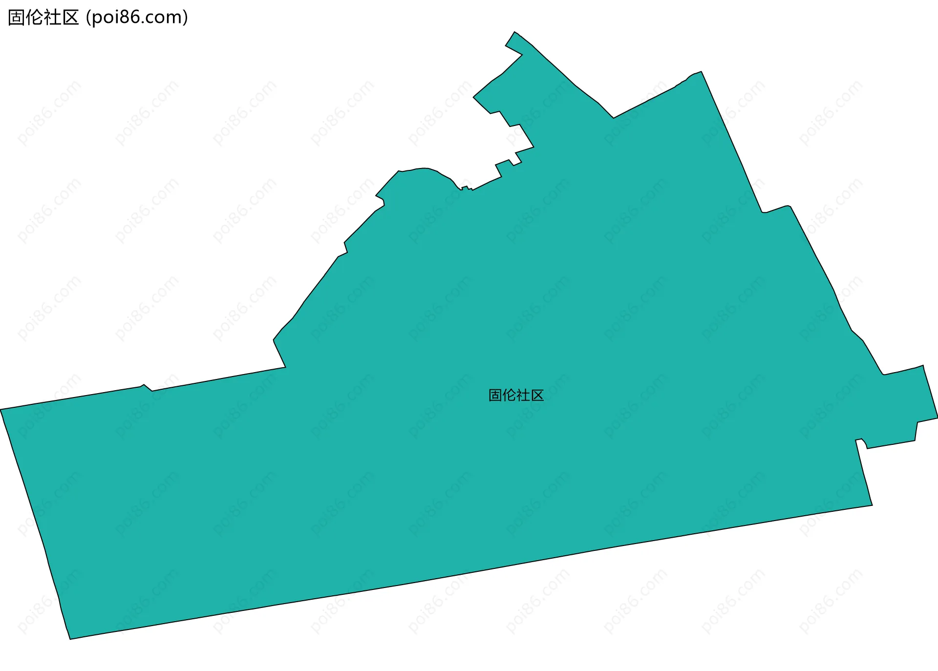 固伦社区边界地图