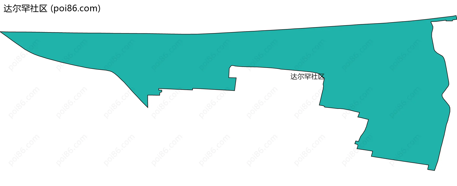 达尔罕社区边界地图