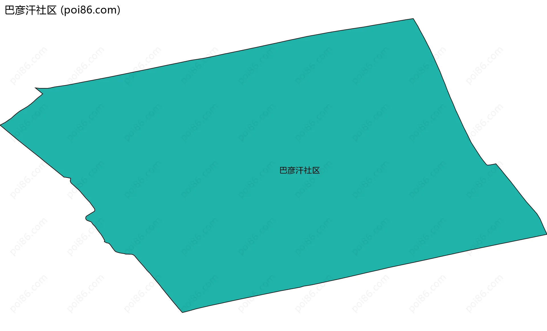 巴彦汗社区边界地图