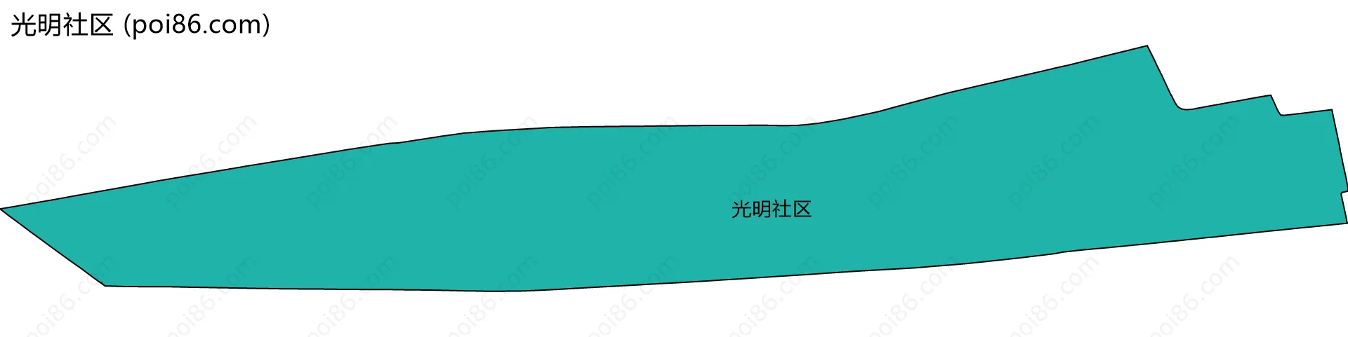 光明社区边界地图