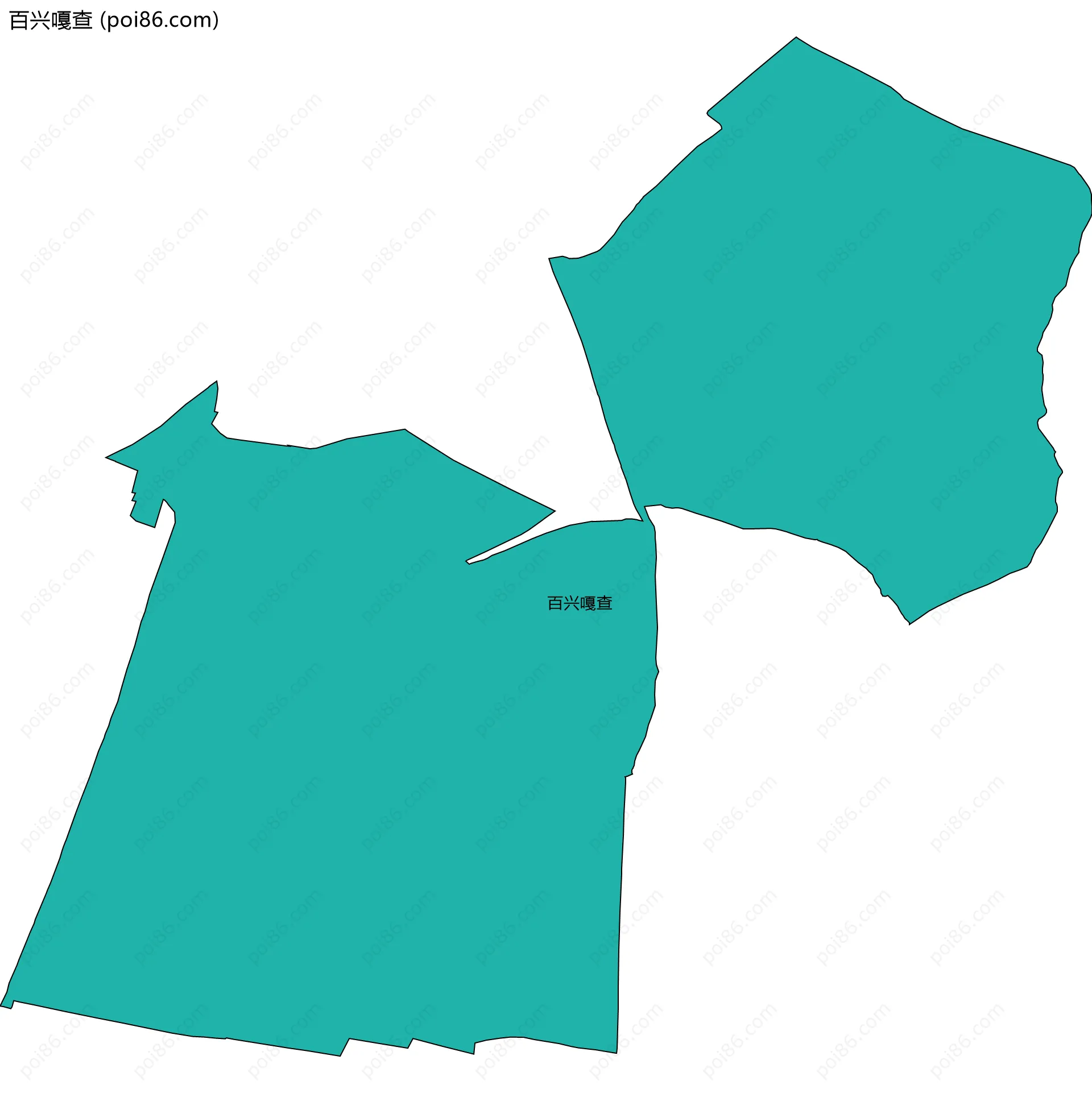 百兴嘎查边界地图