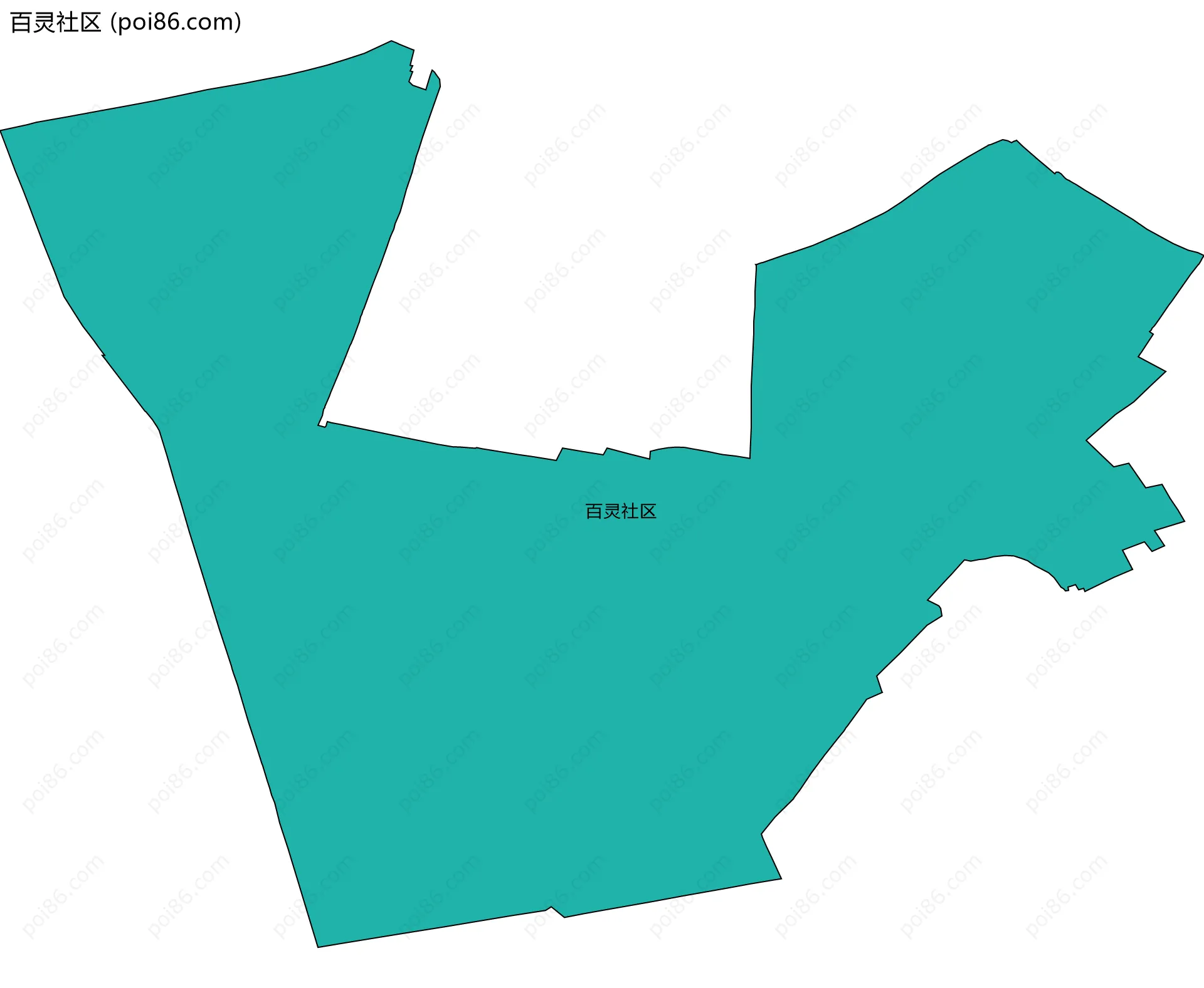 百灵社区边界地图