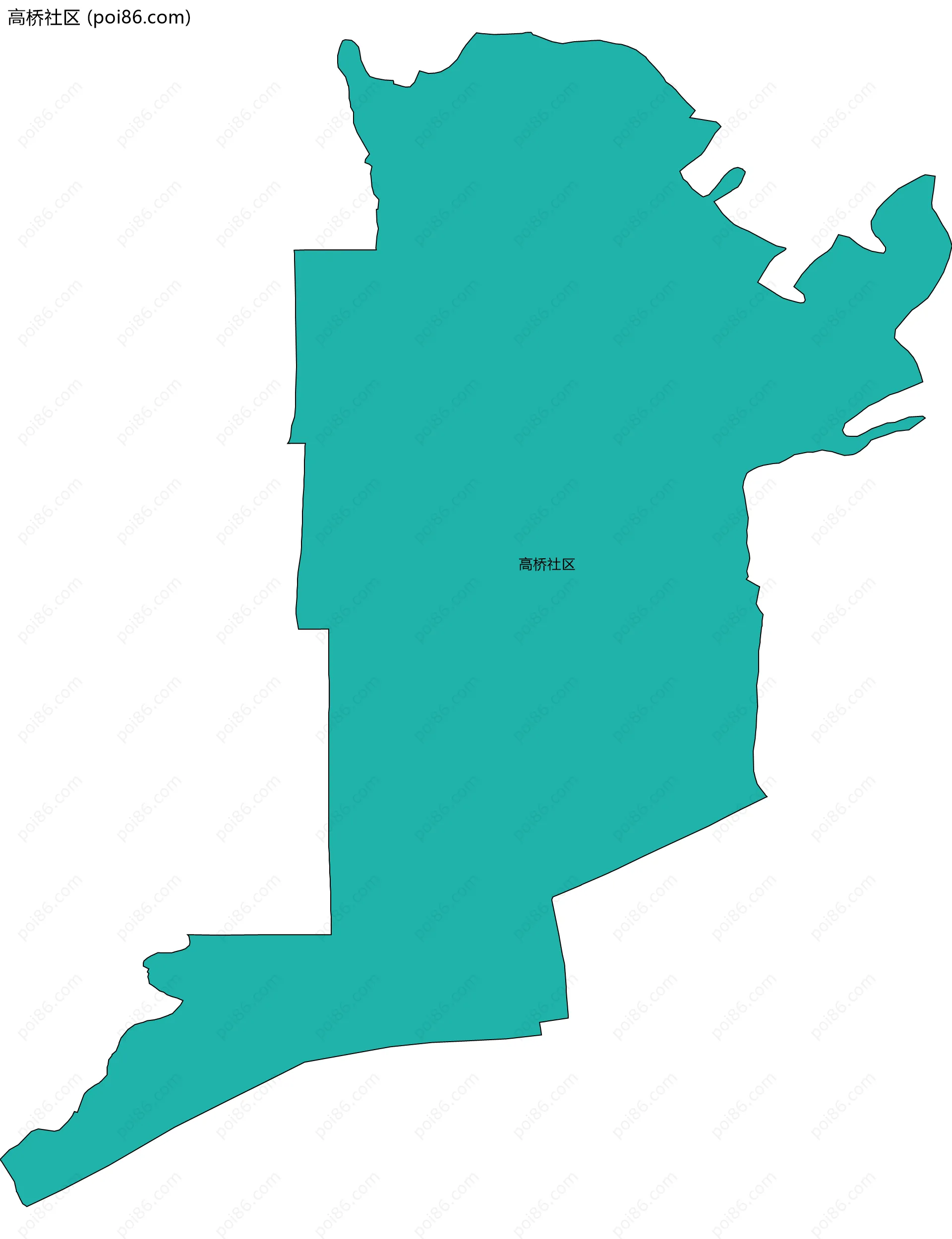 高桥社区边界地图