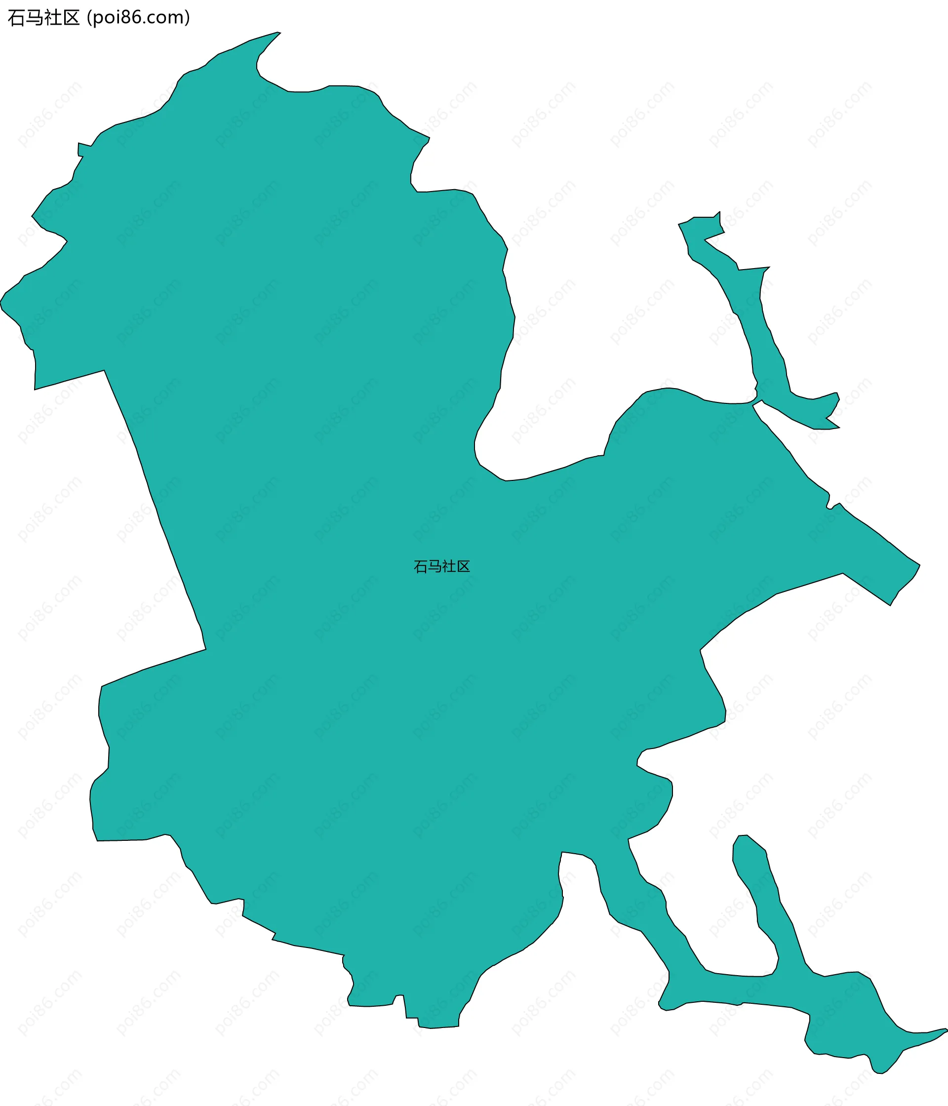 石马社区边界地图