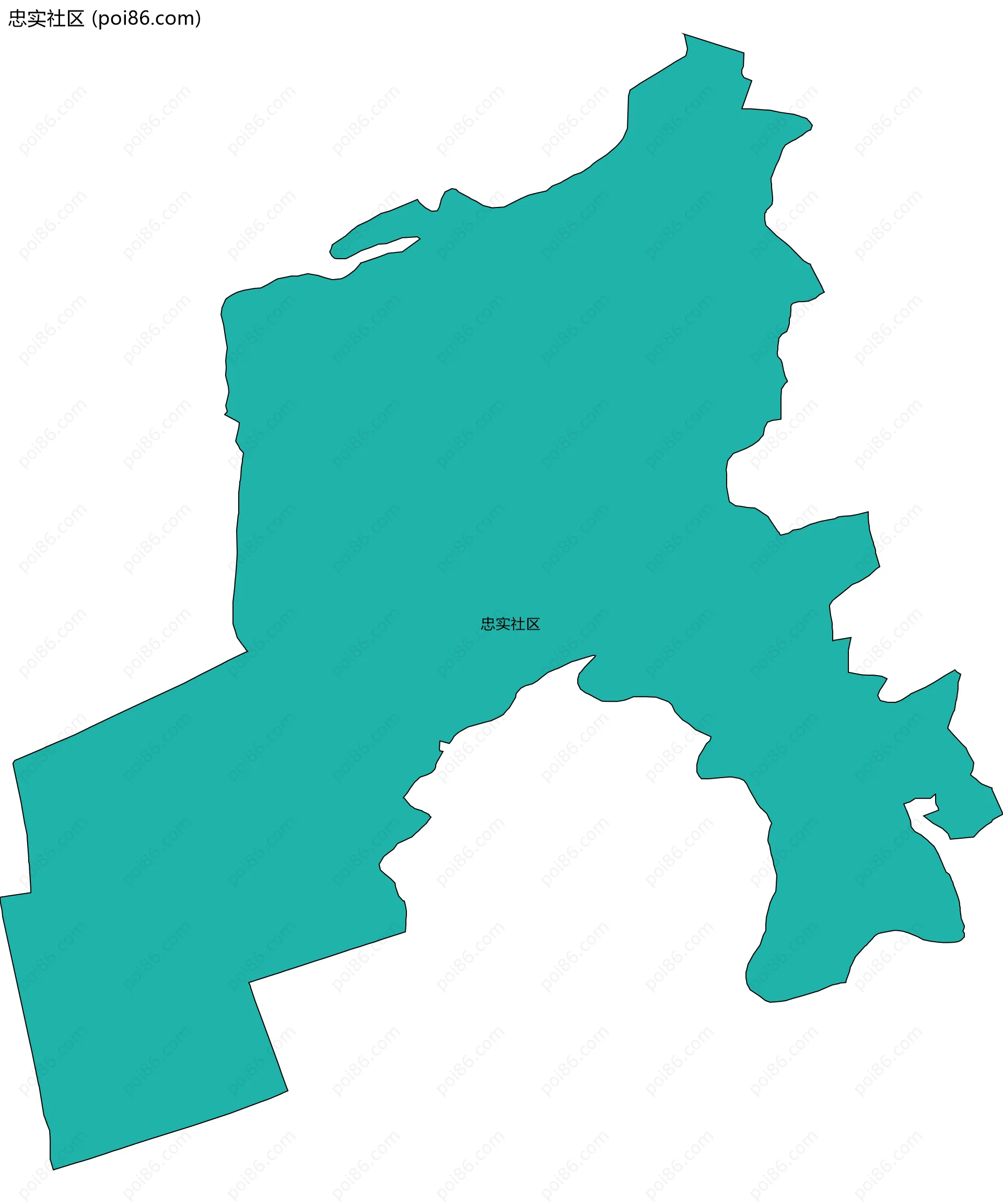 忠实社区边界地图