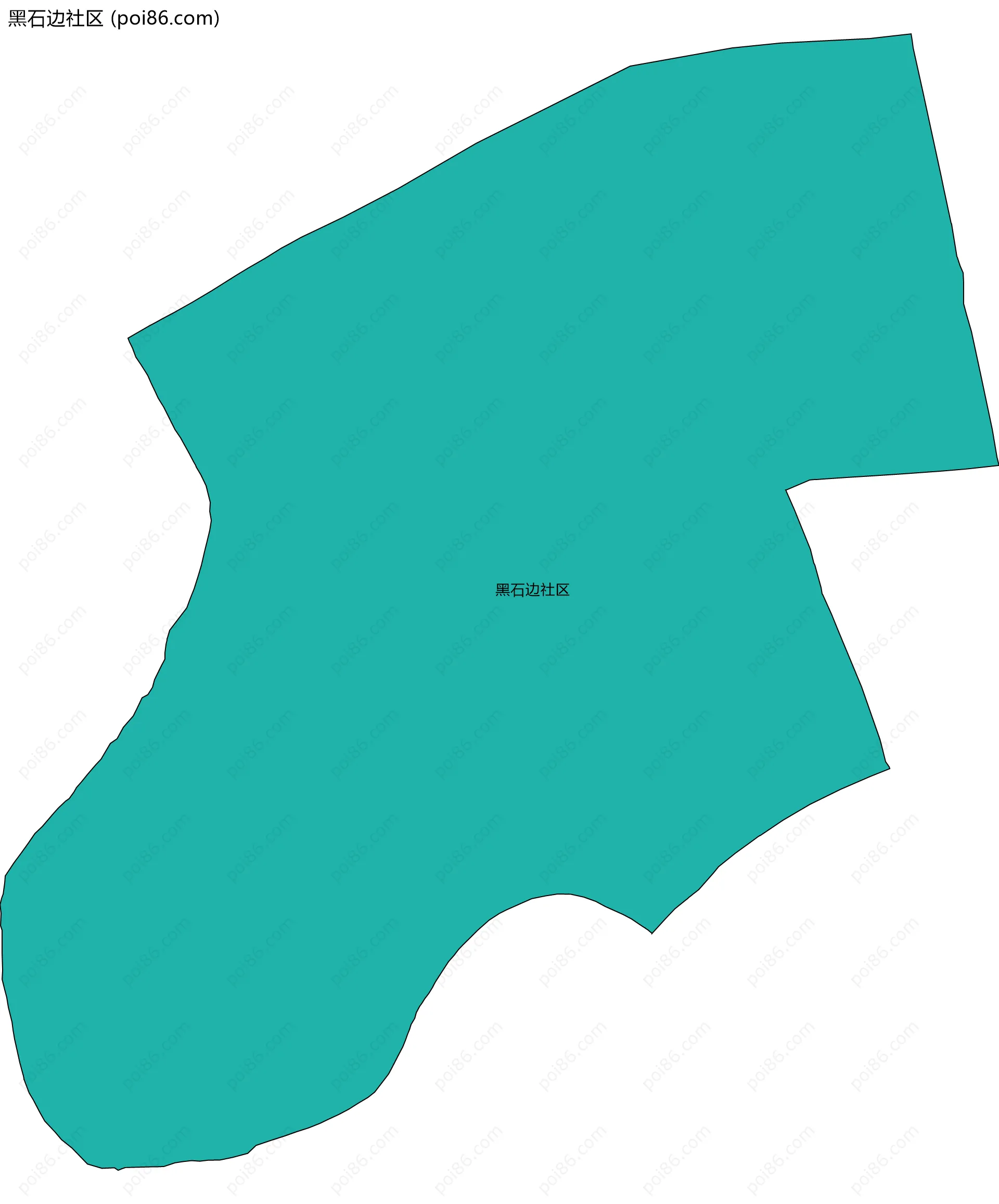 黑石边社区边界地图
