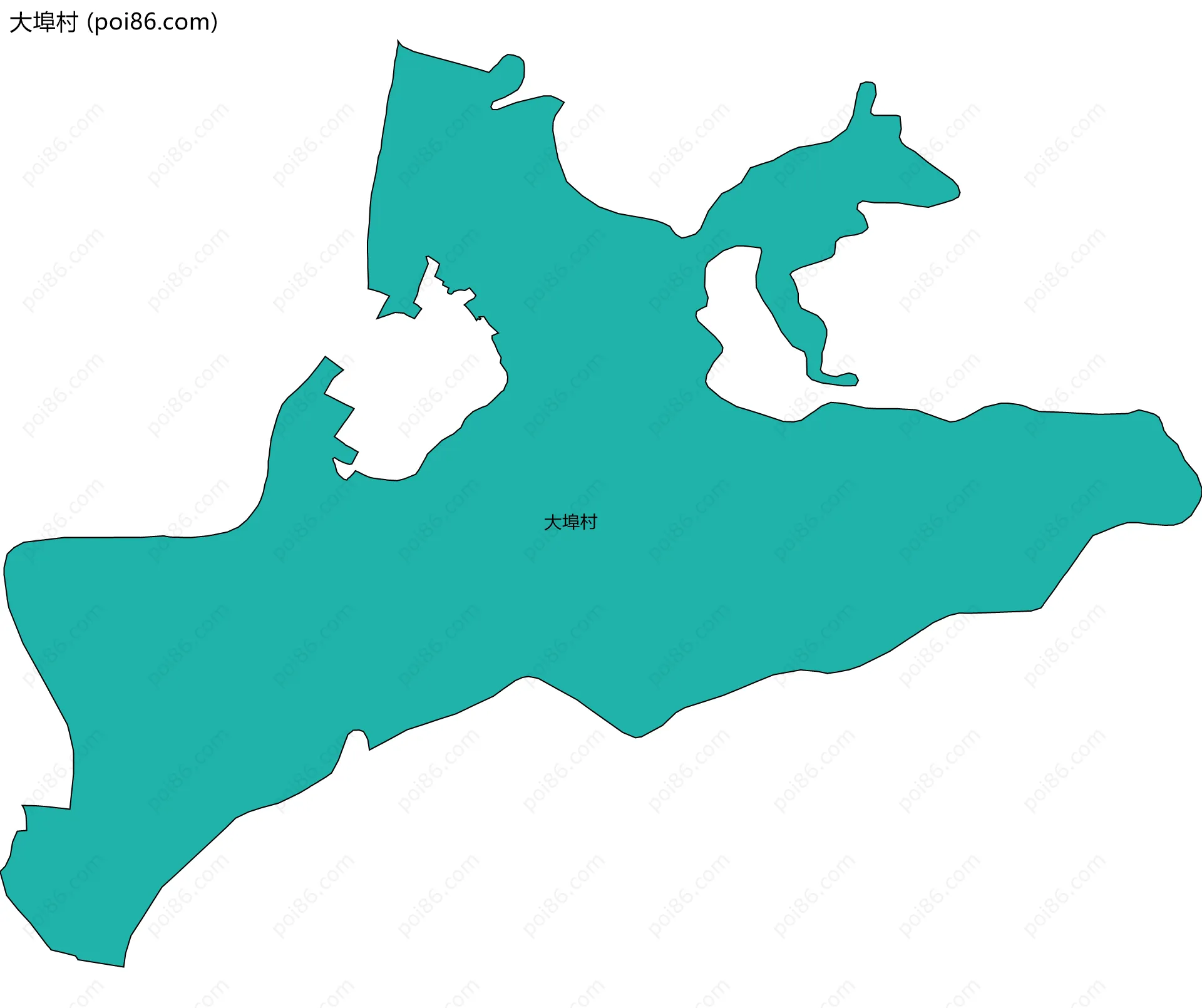 大埠村边界地图