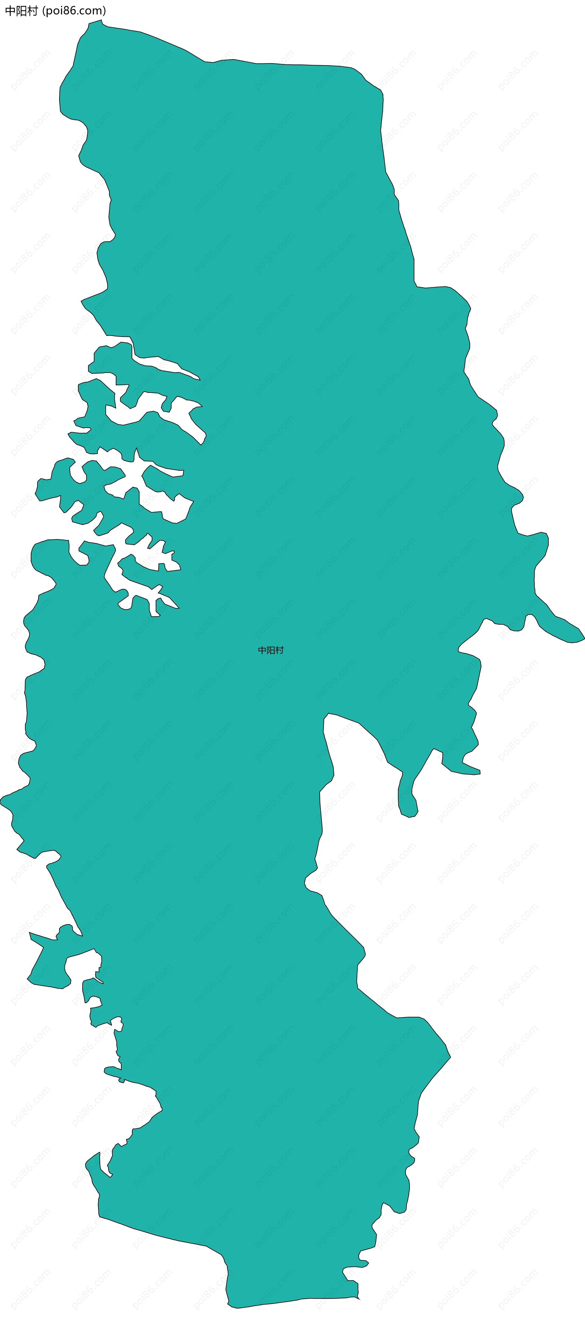 中阳村边界地图