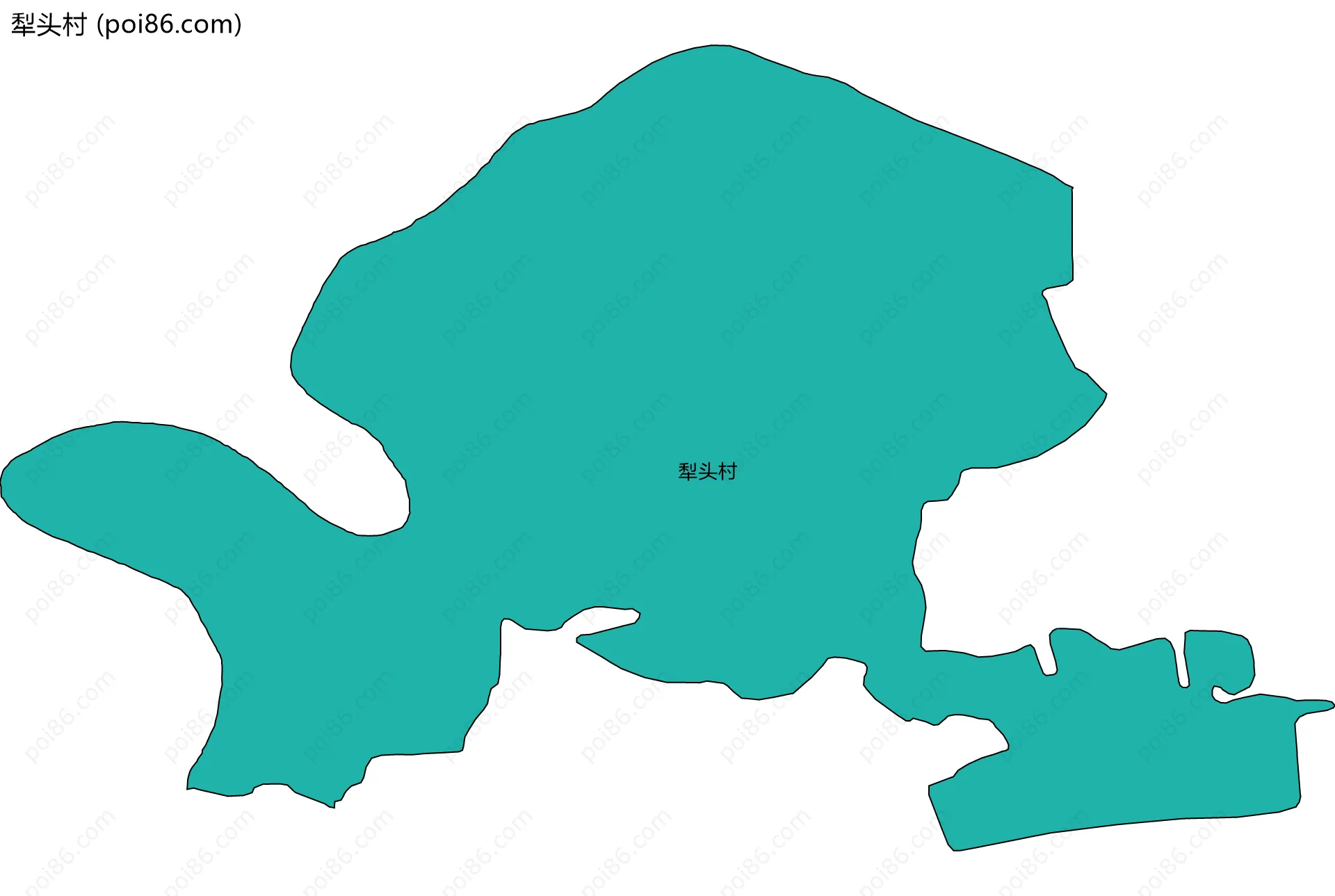 犁头村边界地图