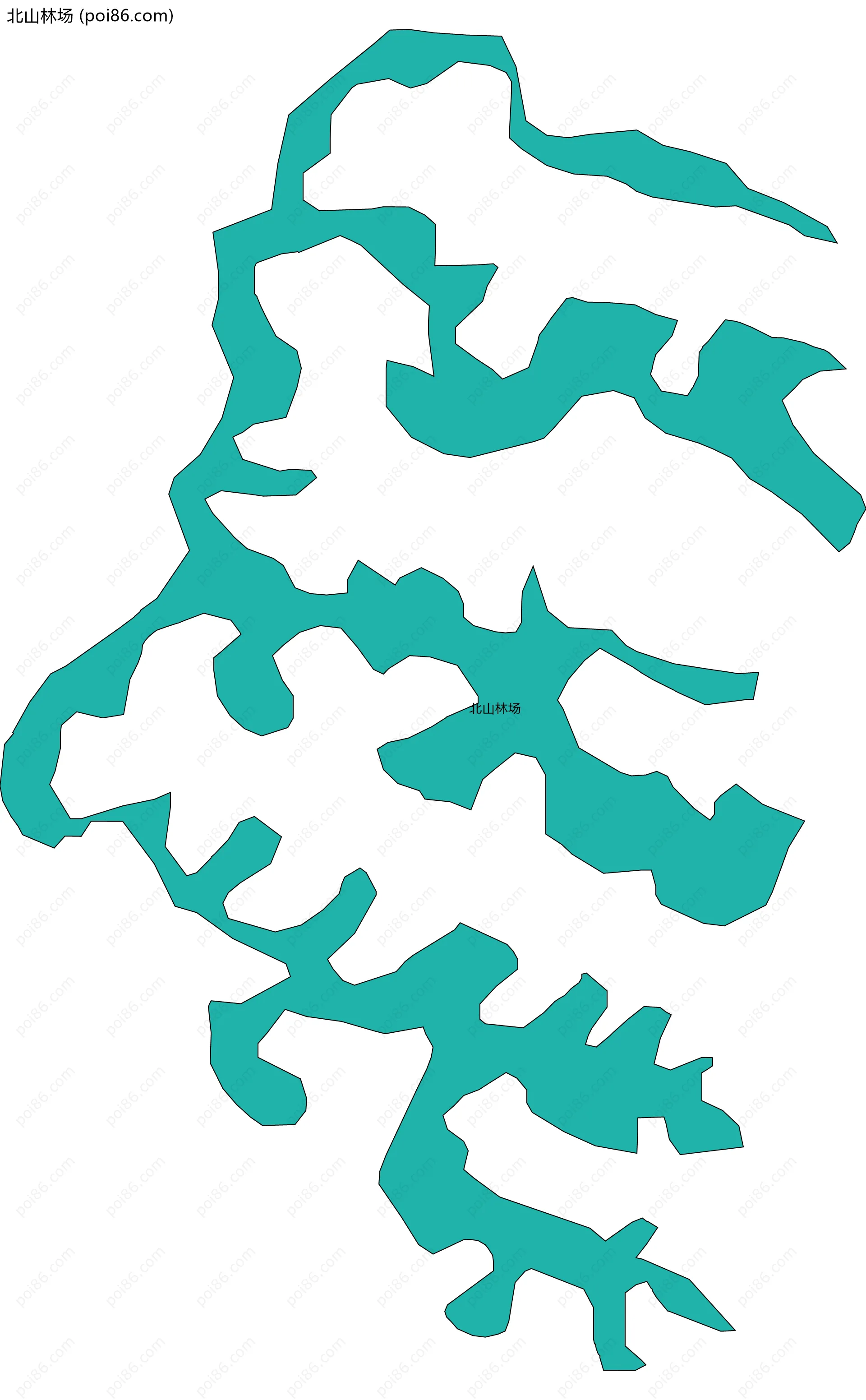 北山林场边界地图