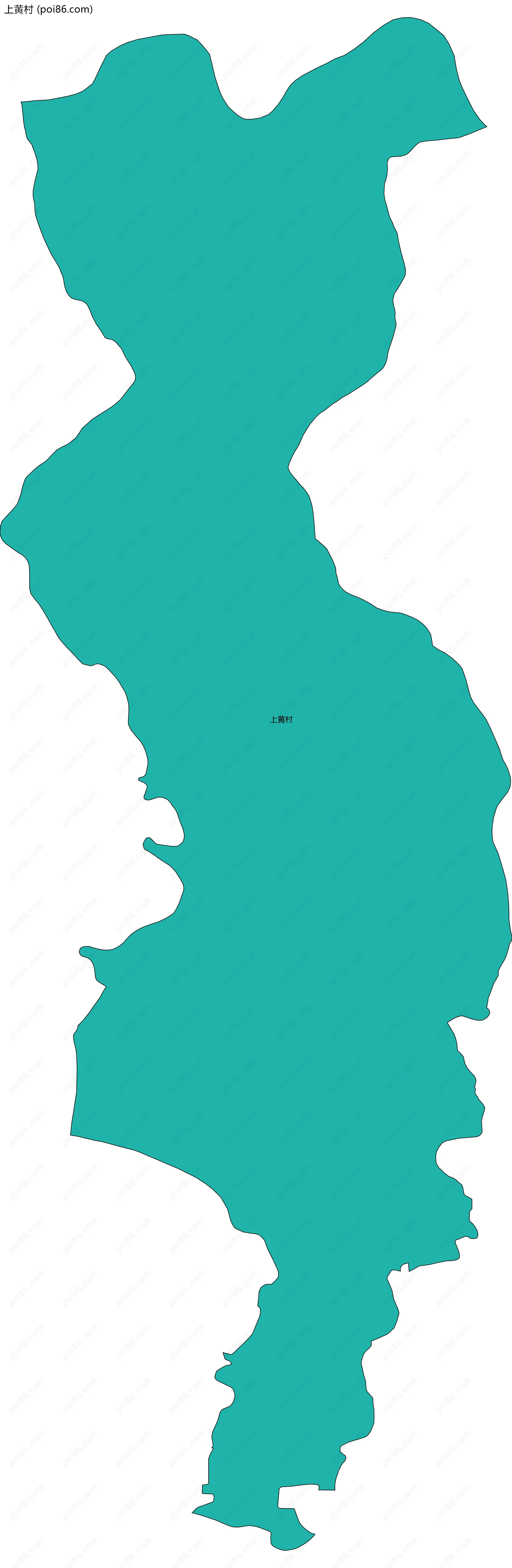 上黄村边界地图