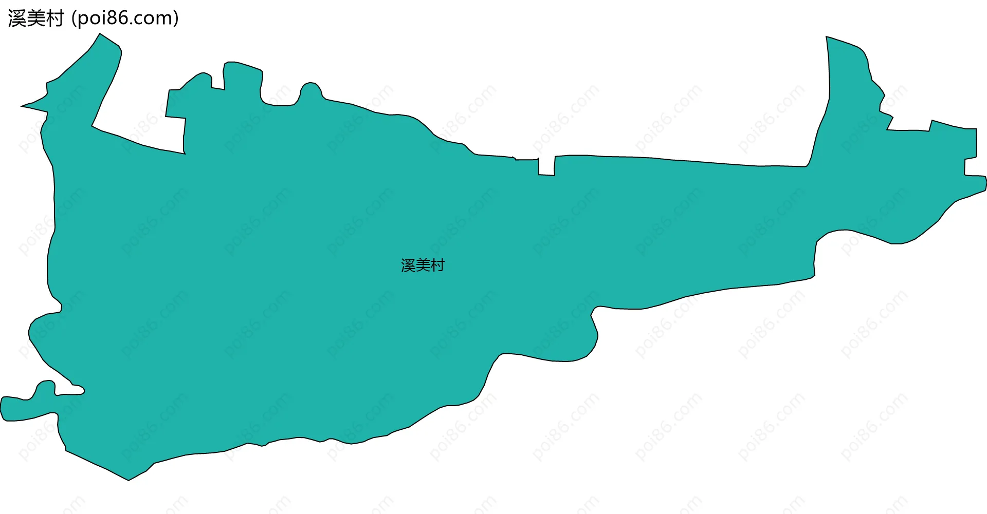 溪美村边界地图