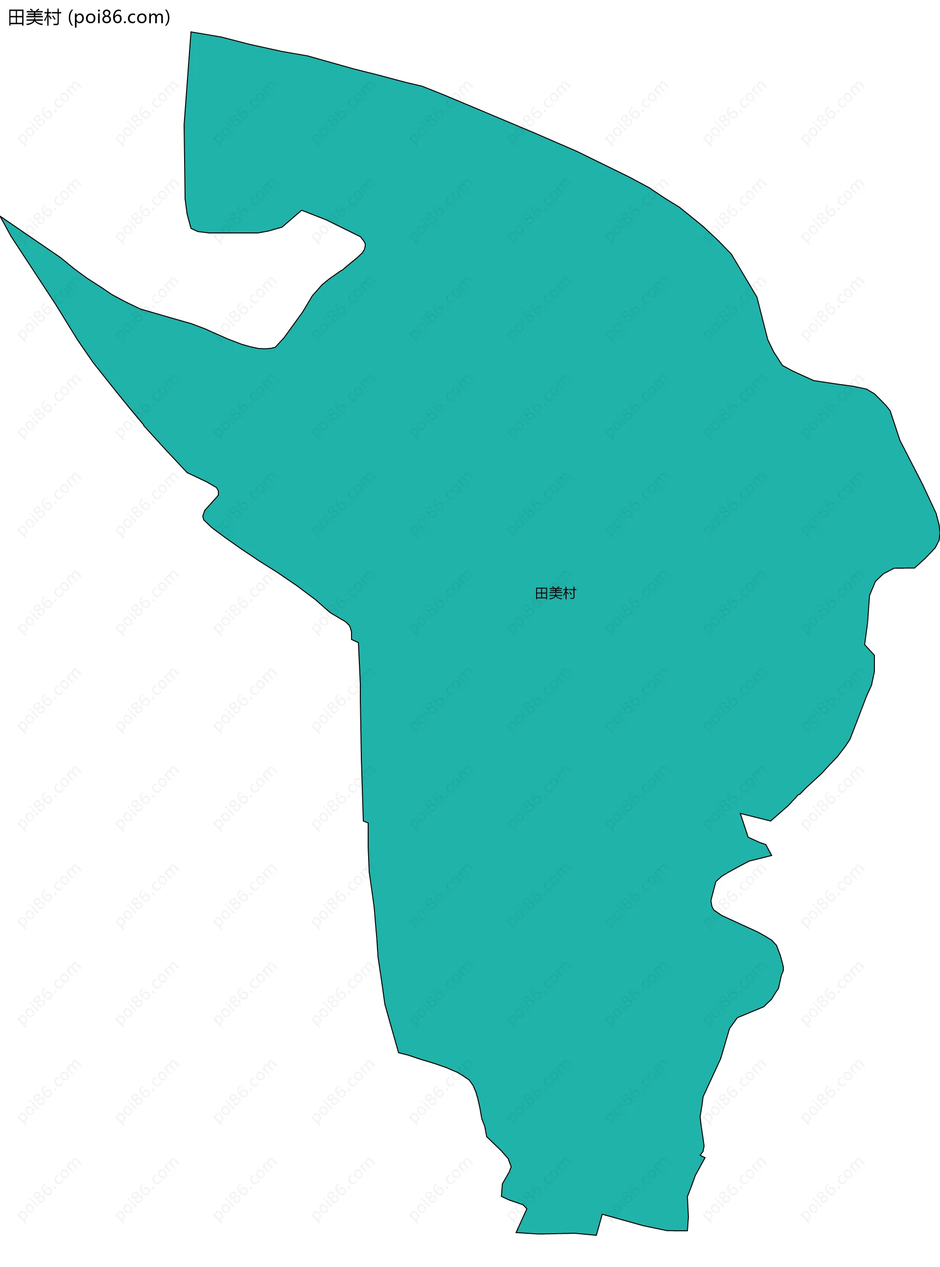 田美村边界地图