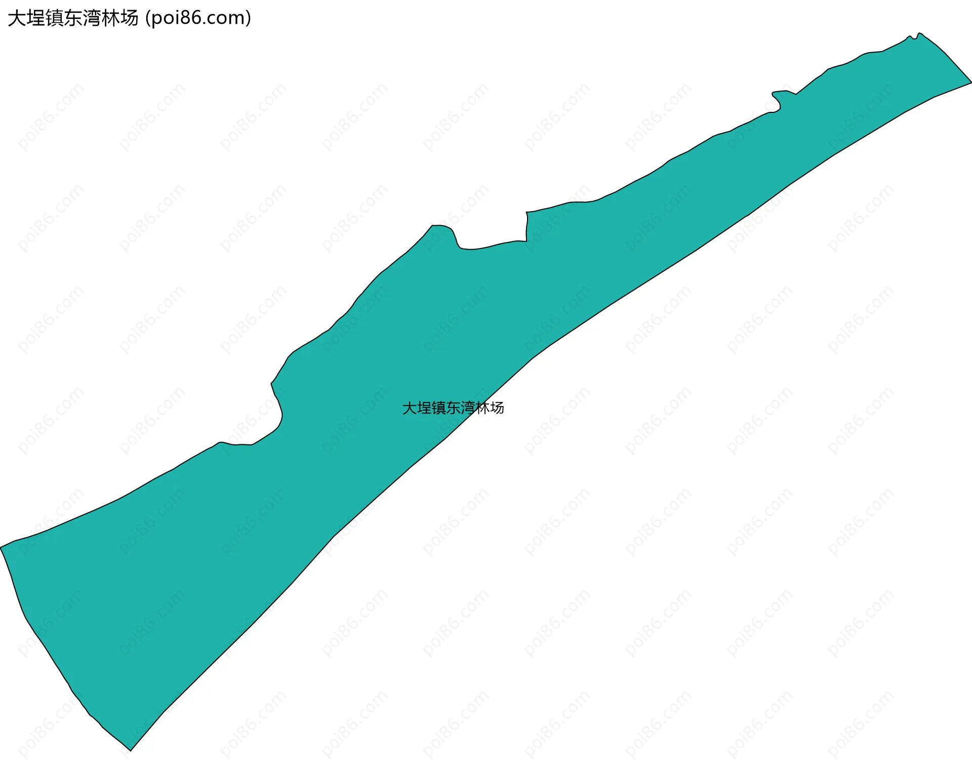 大埕镇东湾林场边界地图