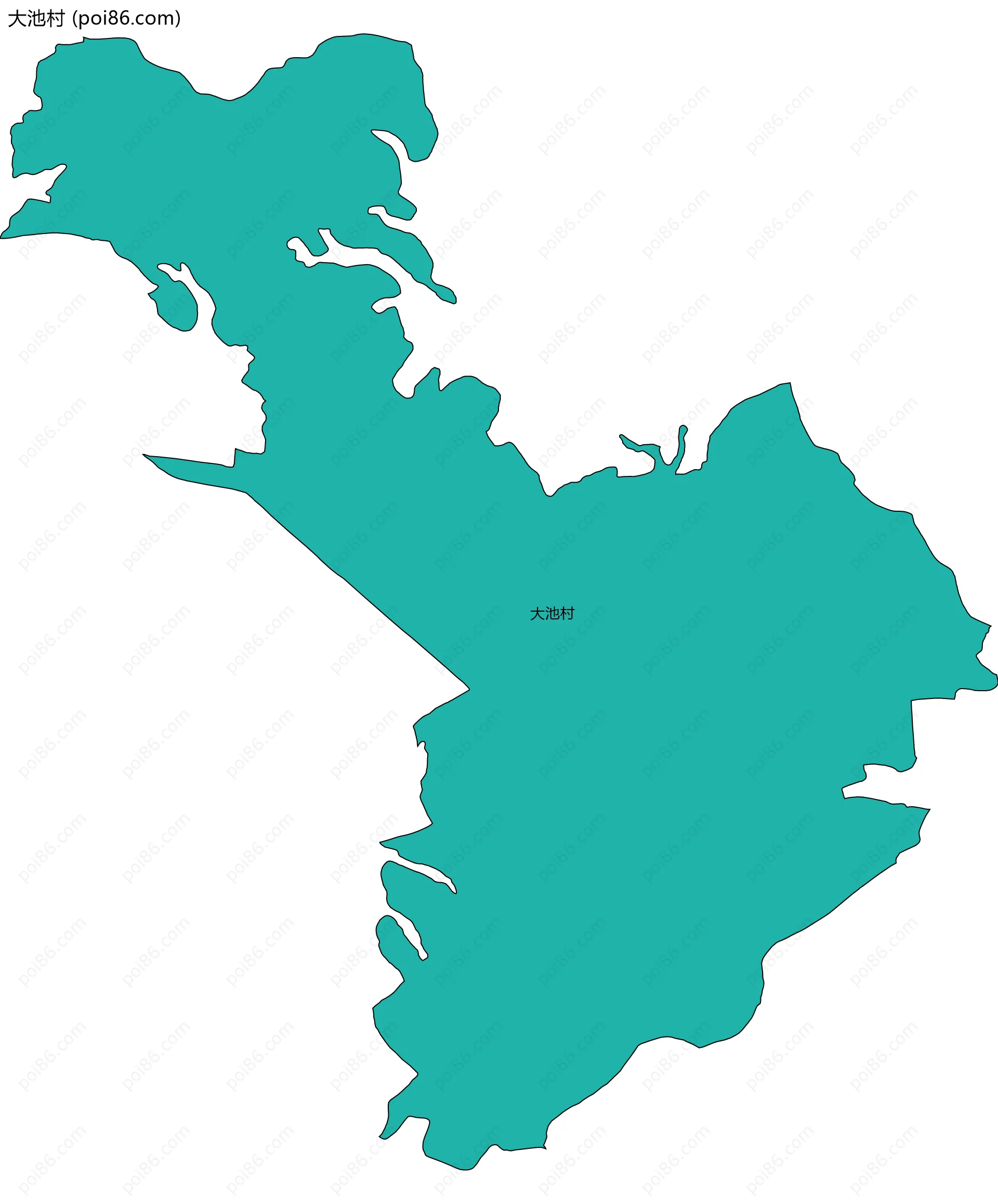 大池村边界地图