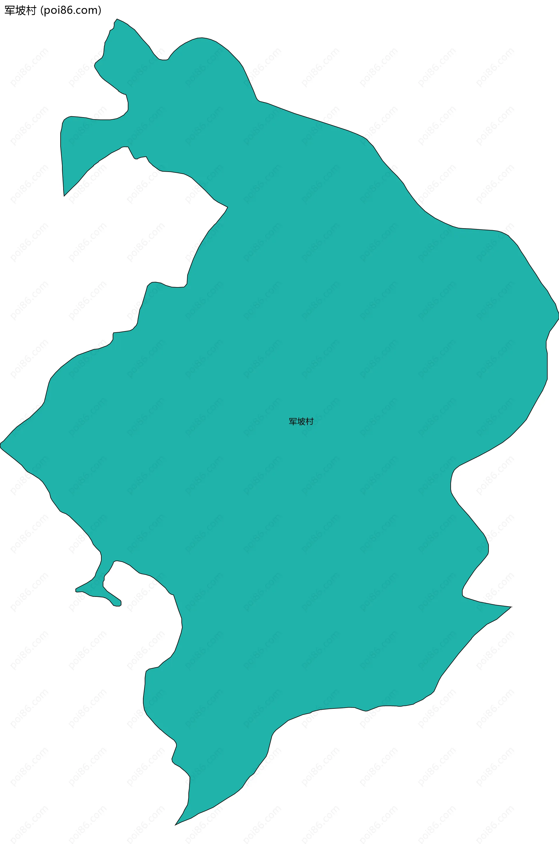 军坡村边界地图