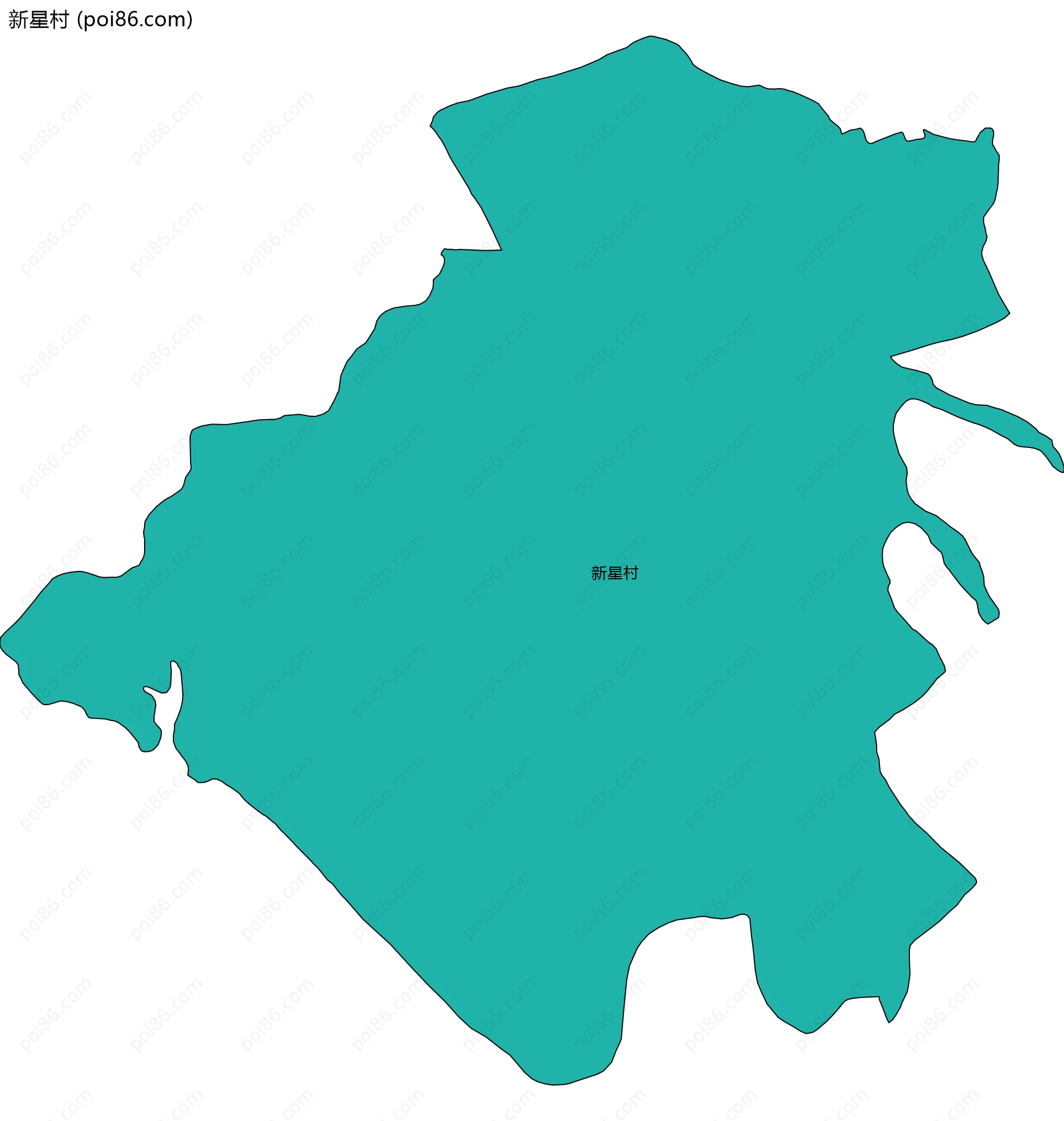 新星村边界地图