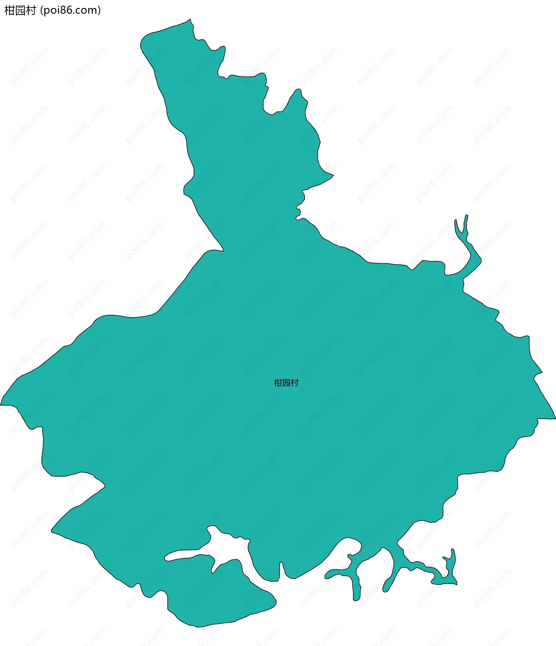 柑园村边界地图