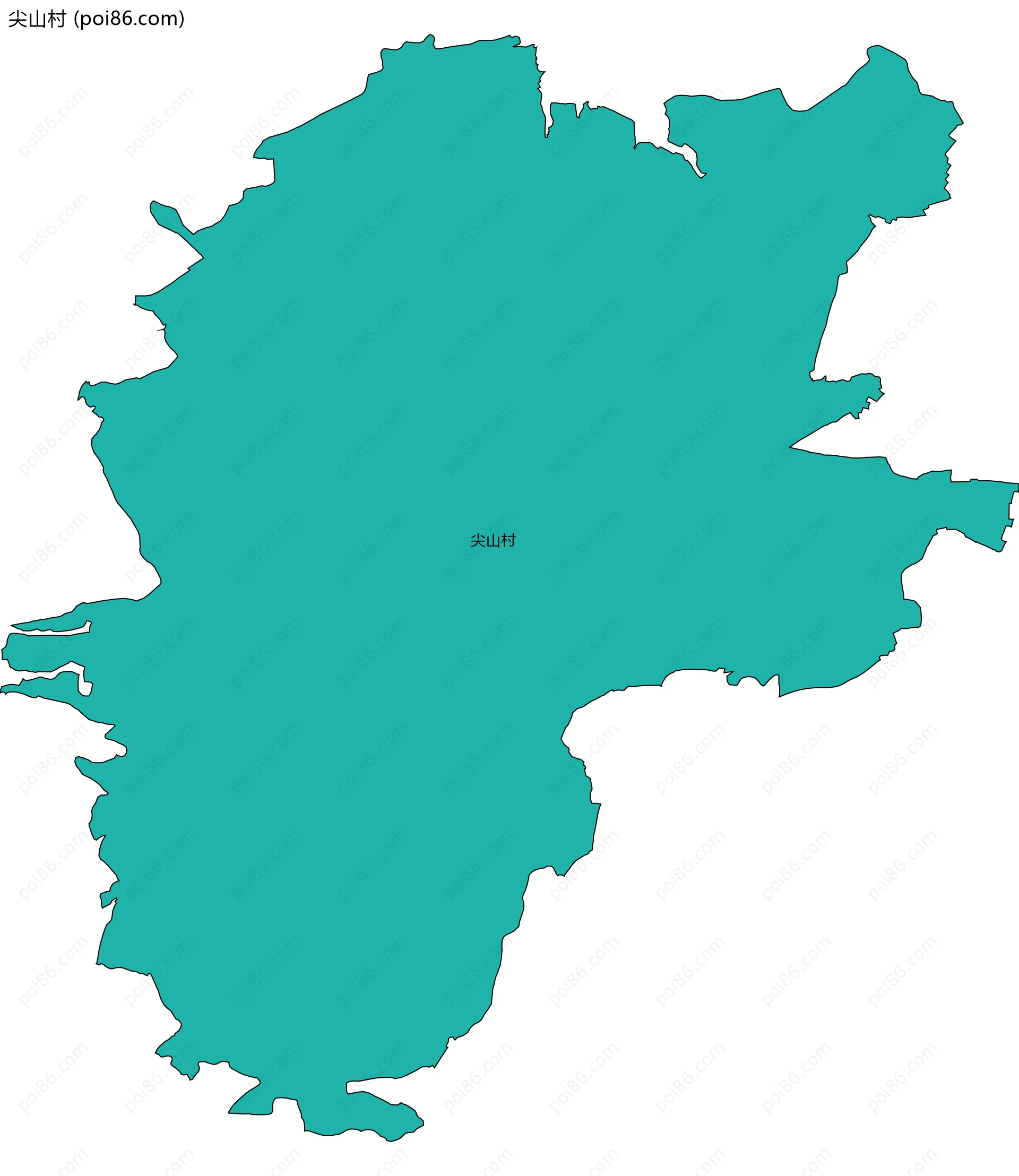 尖山村边界地图
